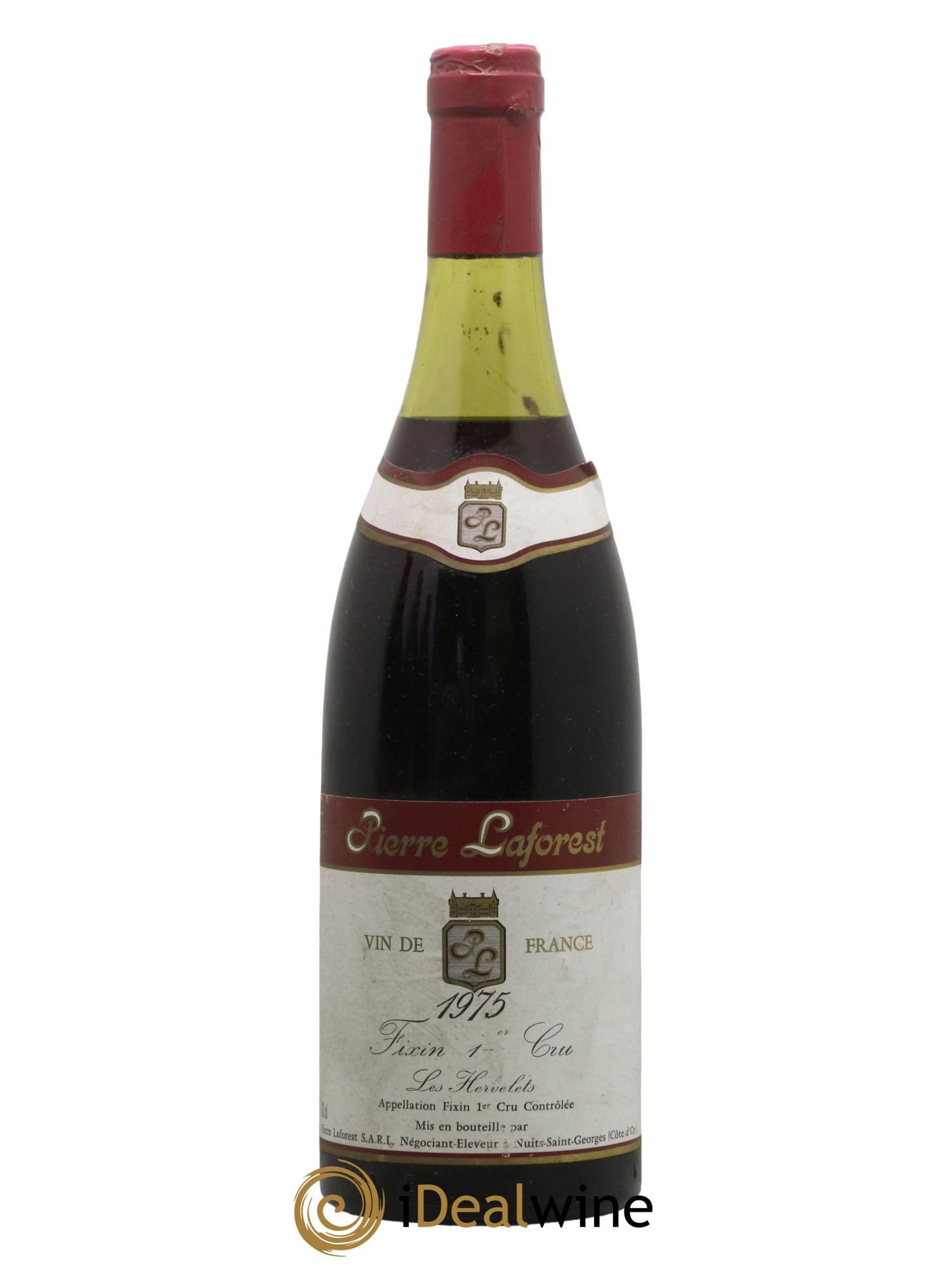 Fixin 1er Cru Les Hervelets P Laforest 1975 - Lot de 1 bouteille - 0