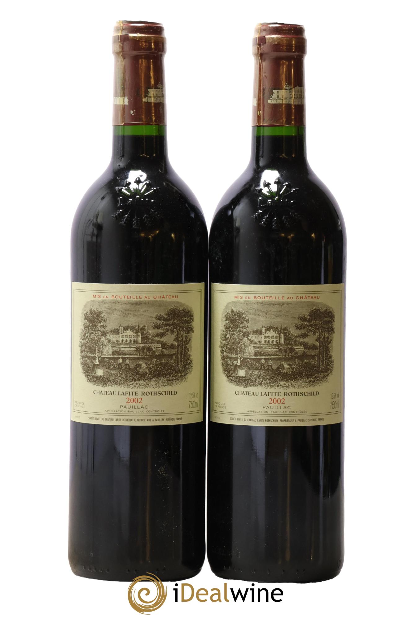 Château Lafite Rothschild 1er Grand Cru Classé 2002 - Lot de 2 bouteilles - 0