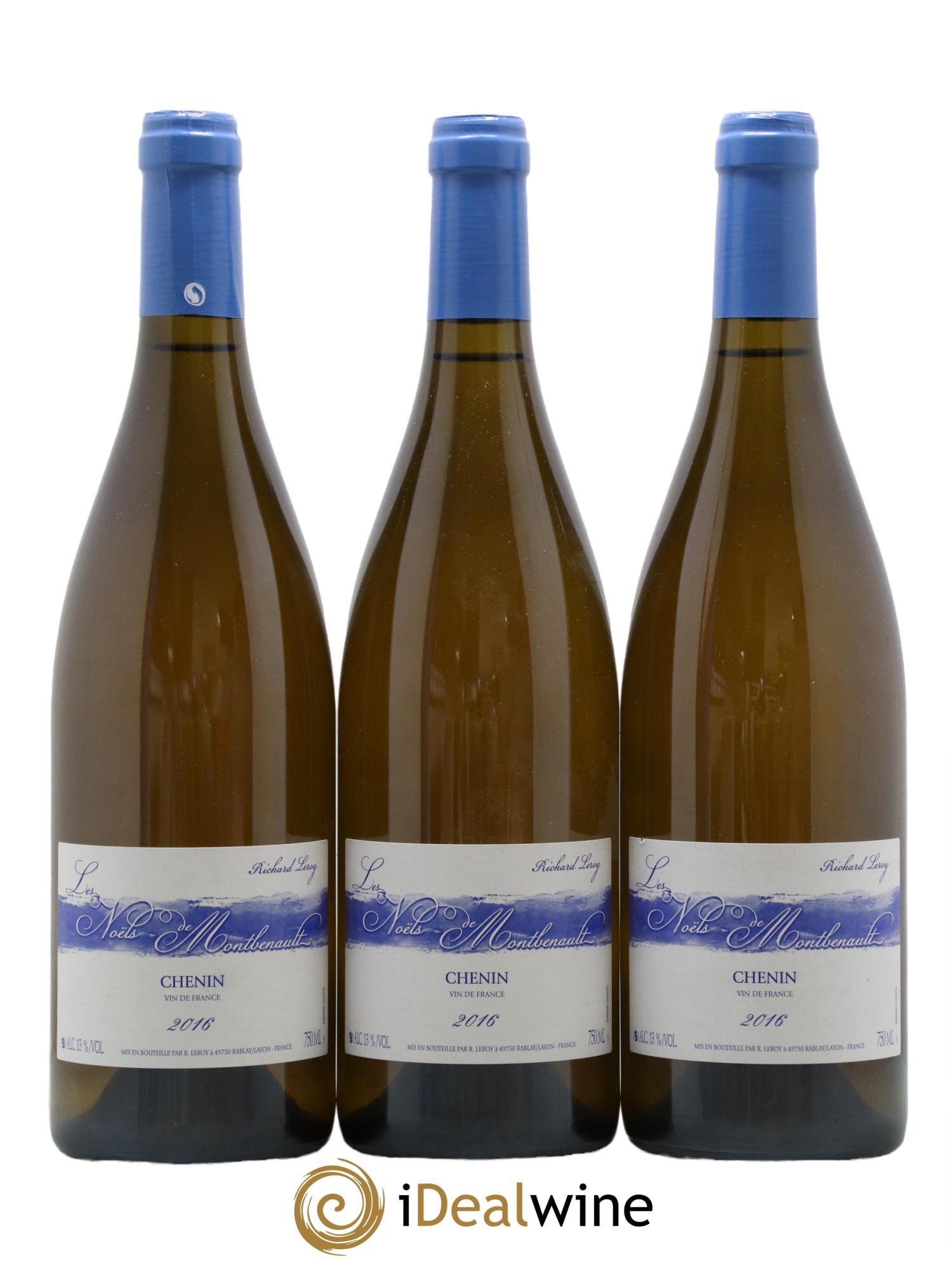 Vin de France Les Noëls de Montbenault Richard Leroy 2016 - Lot de 3 bouteilles - 0