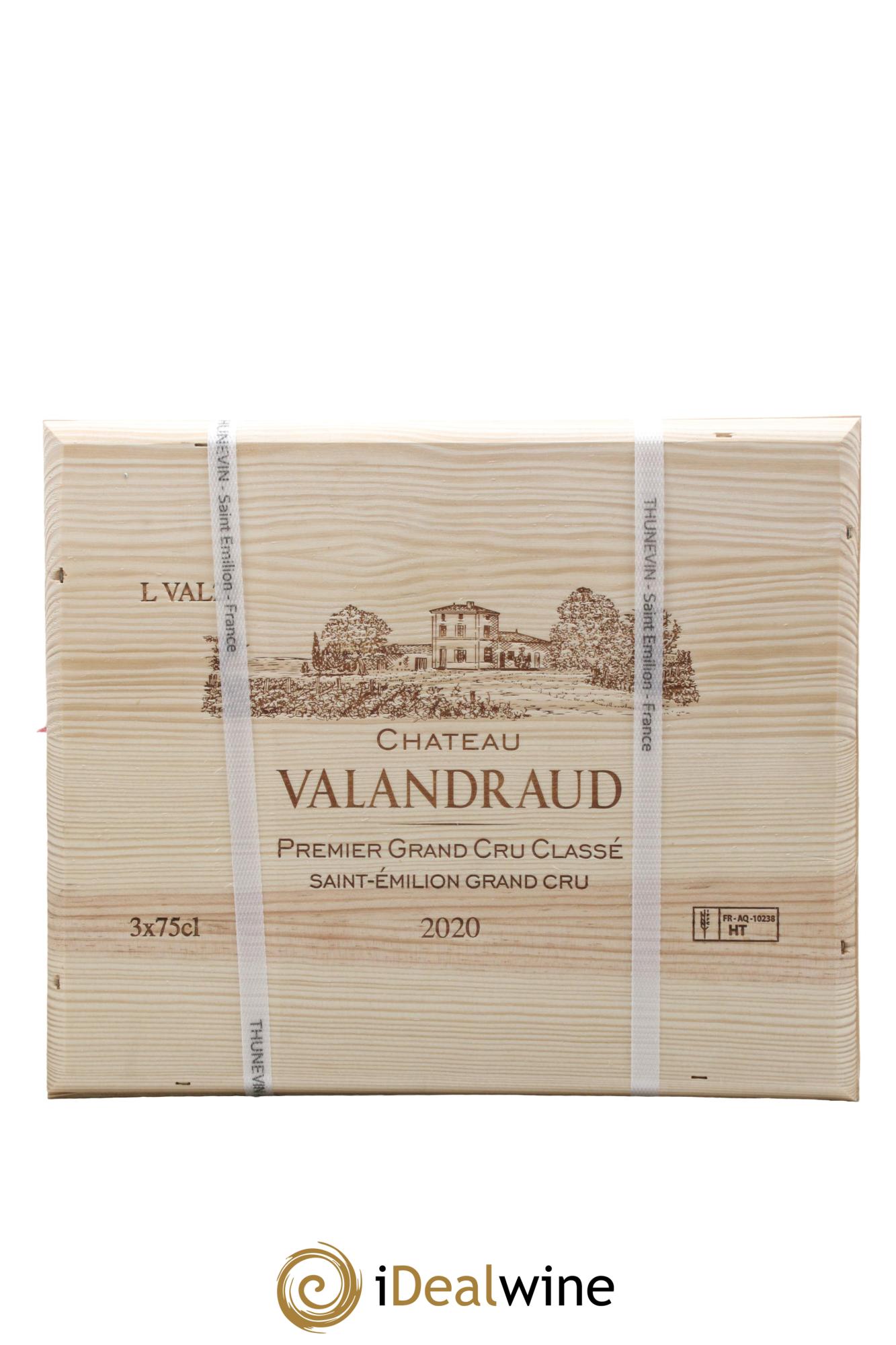 Château de Valandraud 1er Grand Cru Classé B depuis 2012 2020 - Lot de 3 bouteilles - 1