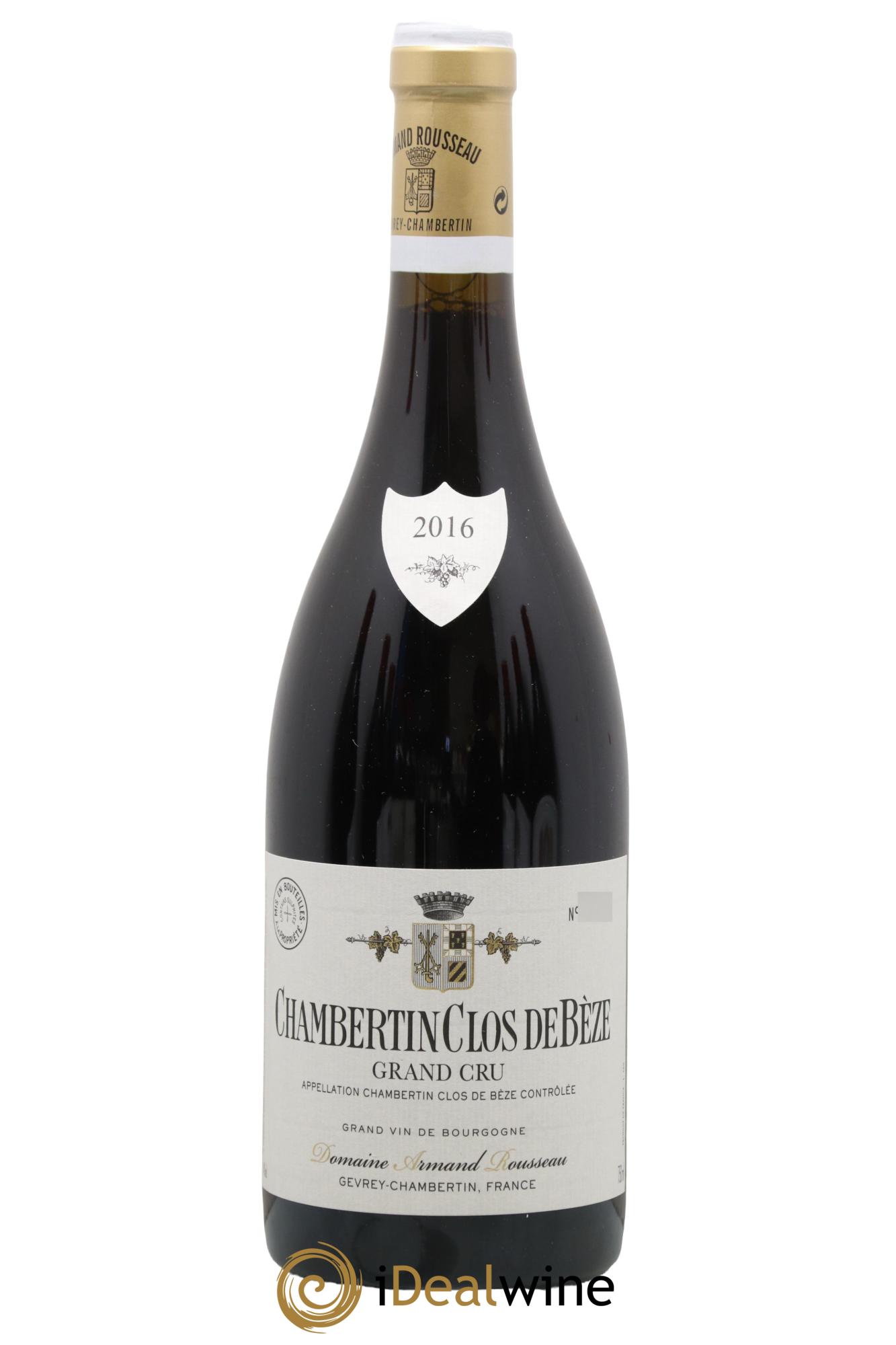 Chambertin Clos de Bèze Grand Cru Armand Rousseau (Domaine) 2016 - Lot de 1 bouteille - 0