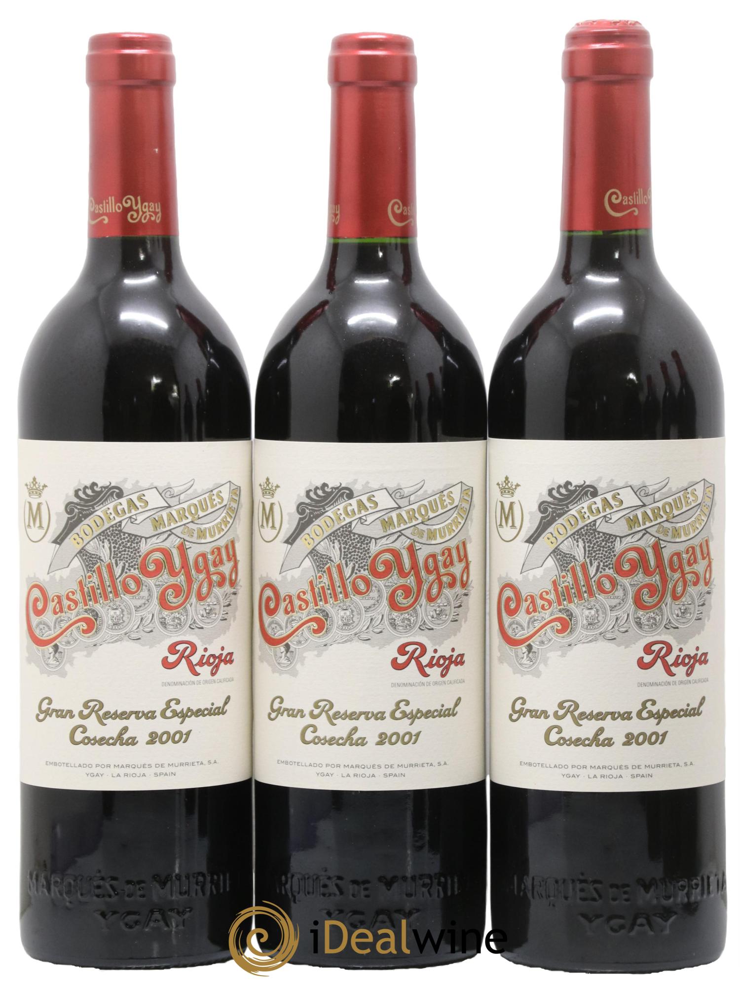 Rioja DOCA Castillo Ygay Gran Reserva Especial Marqués de Murrieta 2001 - Lot of 6 bottles - 1