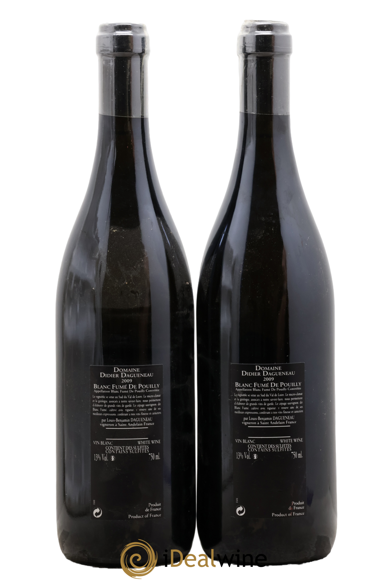Vin de France (anciennement Pouilly-Fumé) Silex Dagueneau (Domaine Didier - Louis-Benjamin) 2009 - Lot de 2 bouteilles - 1