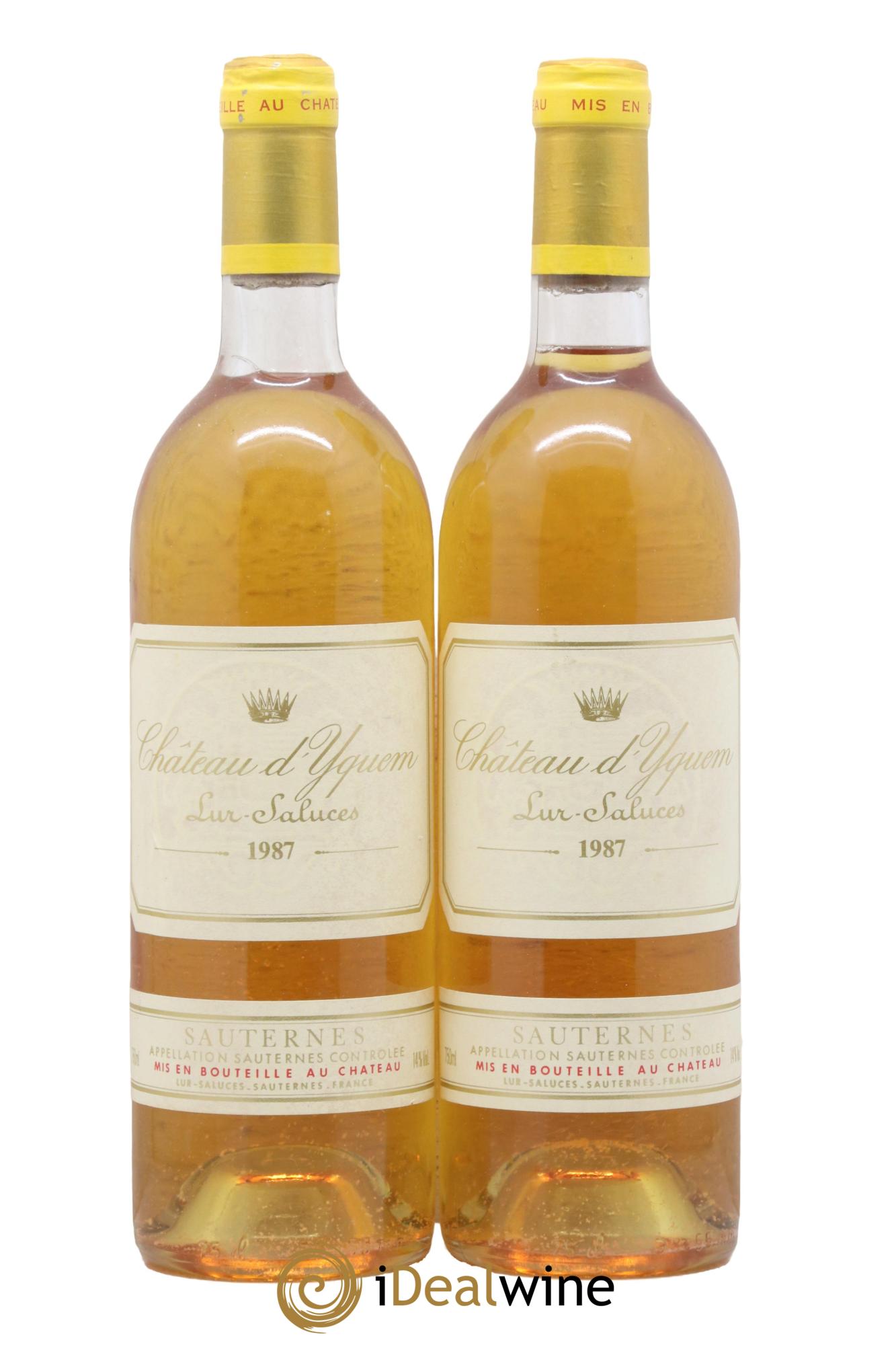 Château d' Yquem 1er Cru Classé Supérieur 1987 - Lot of 2 bottles - 0