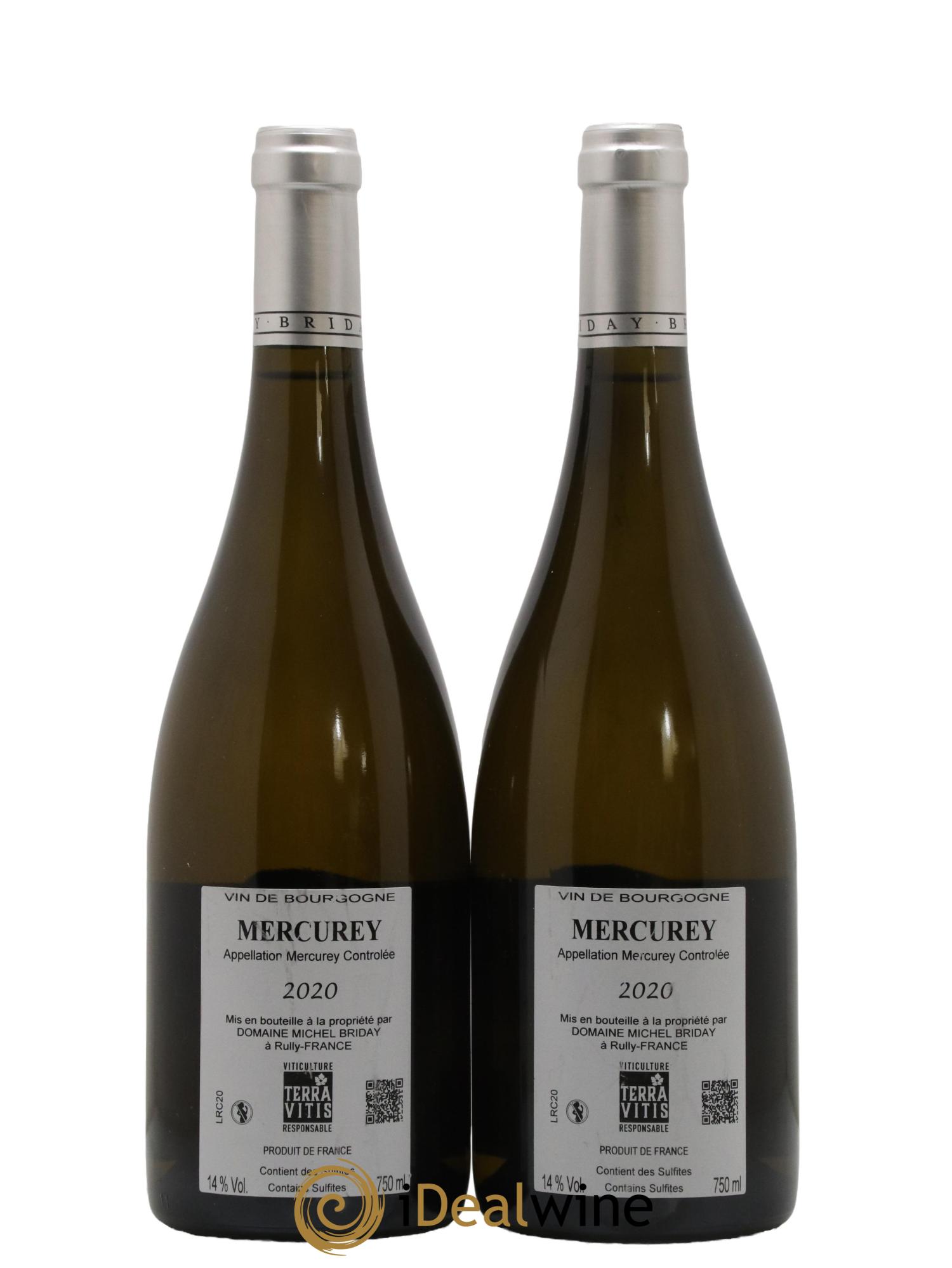 Mercurey Le Roc Blanc Michel Briday 2020 - Lot de 2 bouteilles - 1
