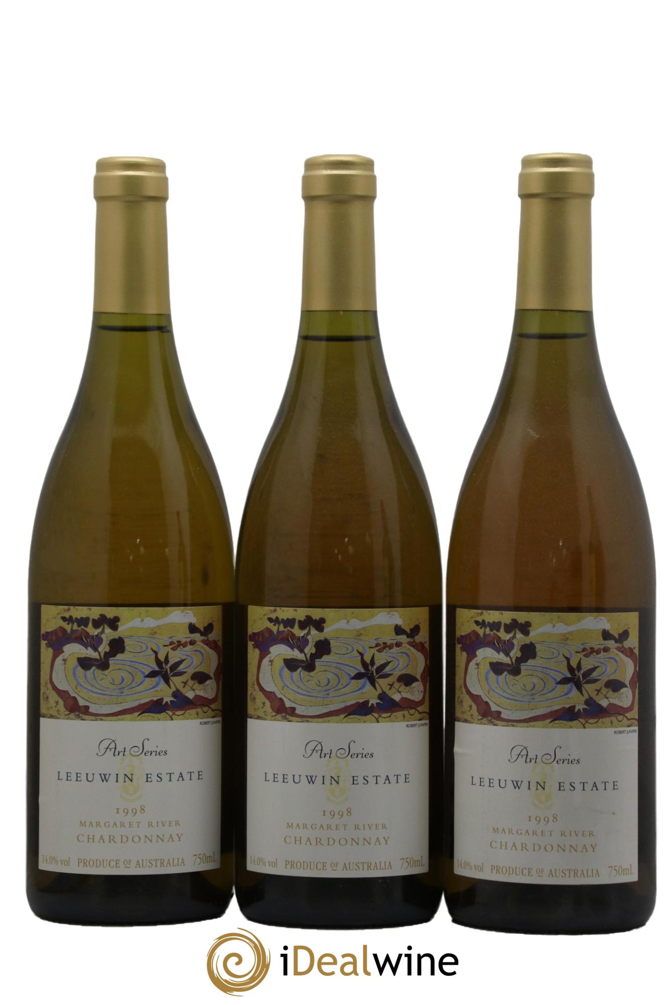 Australie Magaret River Art Series Chardonnay Leeuwin Estate 1998 - Lot de 3 bouteilles - 0