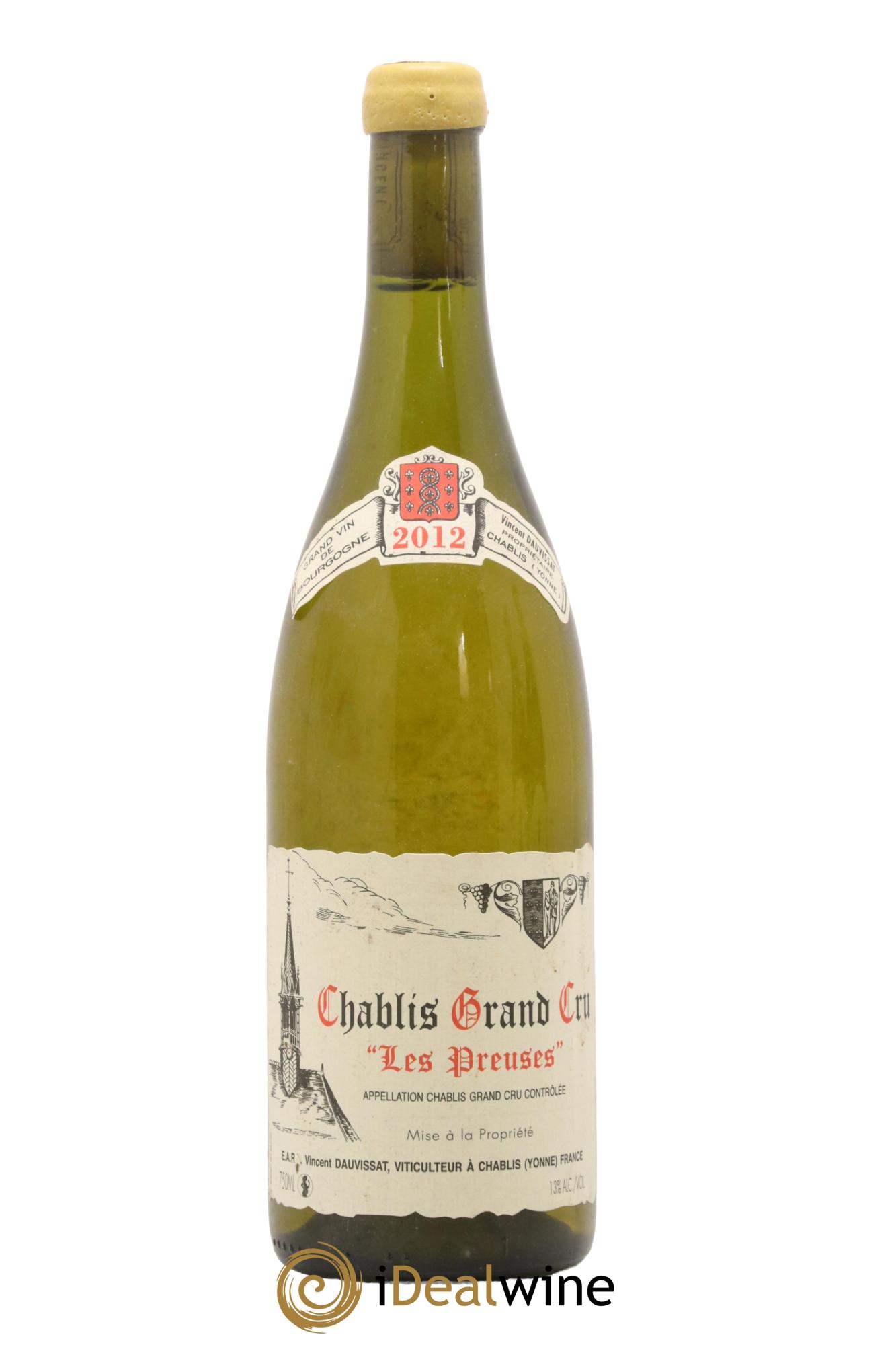 Chablis Grand Cru Les Preuses Vincent Dauvissat (Domaine) 2012 - Lot de 1 bouteille - 0