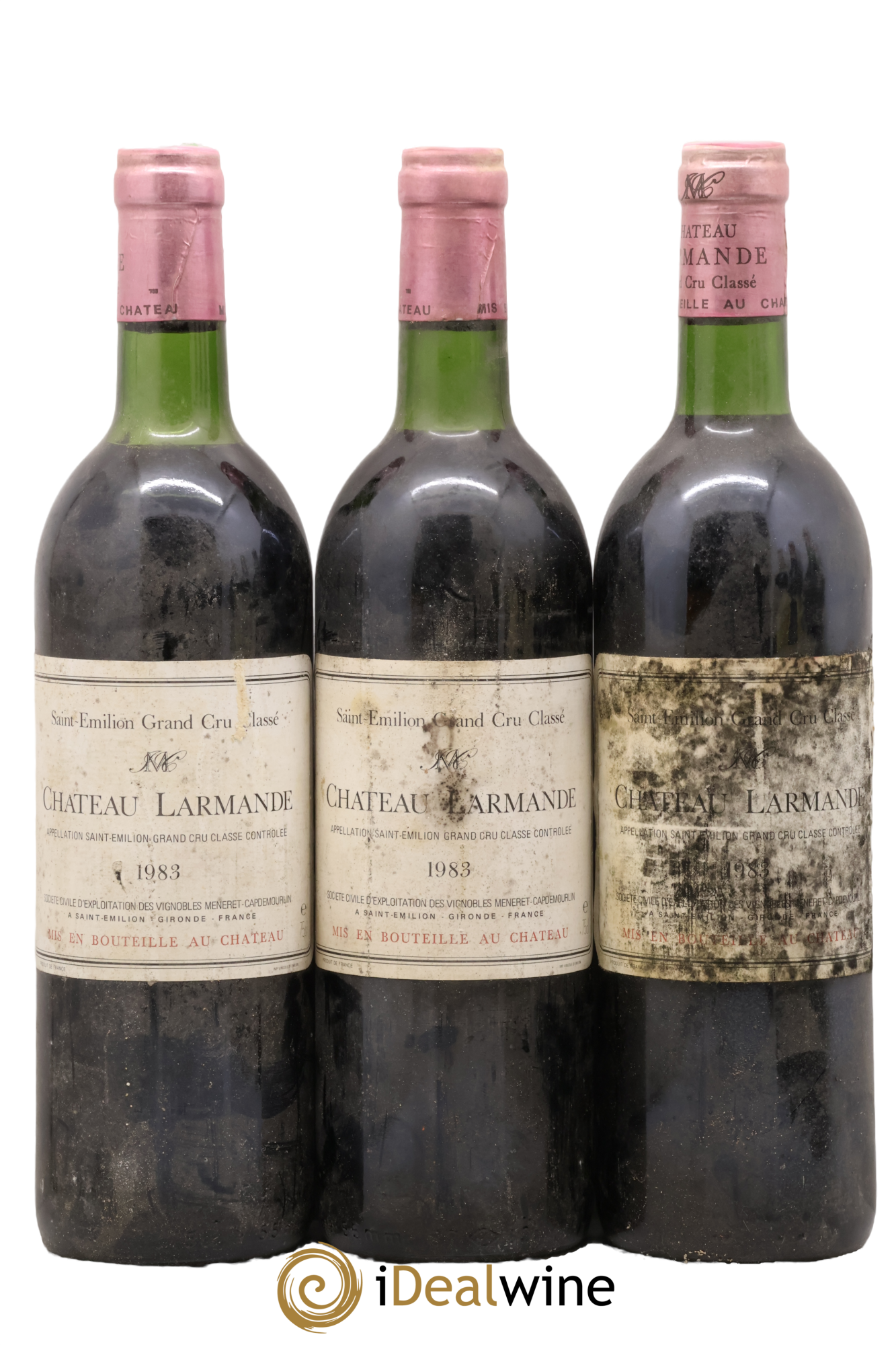 Château Larmande Grand Cru Classé 1983 - Lot de 3 bouteilles - 0