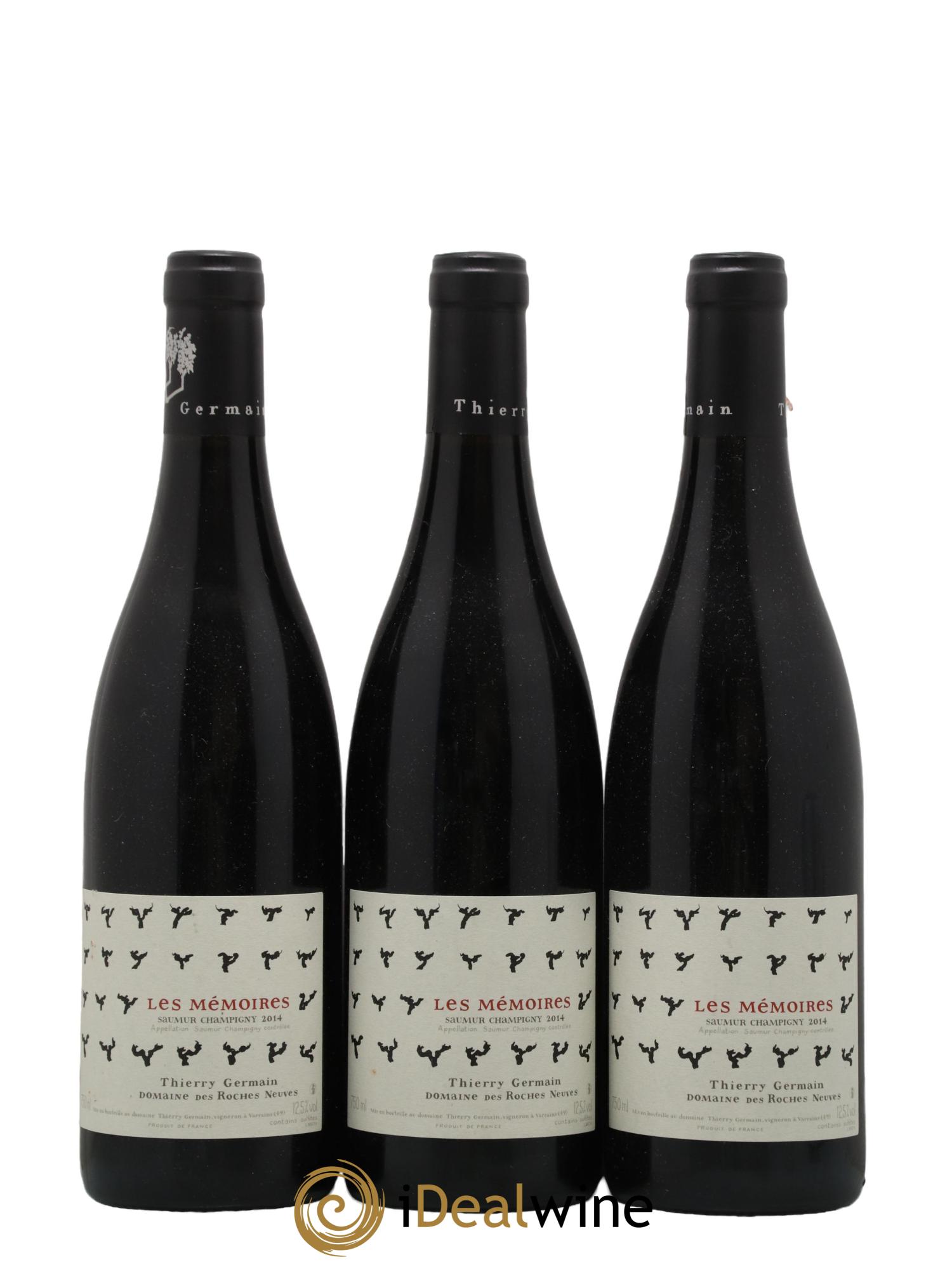 Saumur-Champigny Les Mémoires Domaine des Roches Neuves - Thierry Germain 2014 - Lot de 3 bouteilles - 0