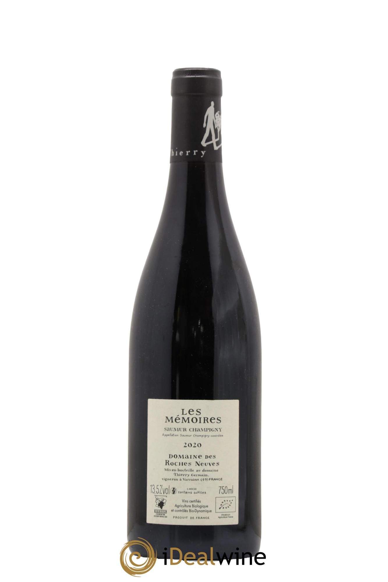 Saumur-Champigny Les Mémoires Domaine des Roches Neuves - Thierry Germain  2020 - Lot of 1 bottle - 1