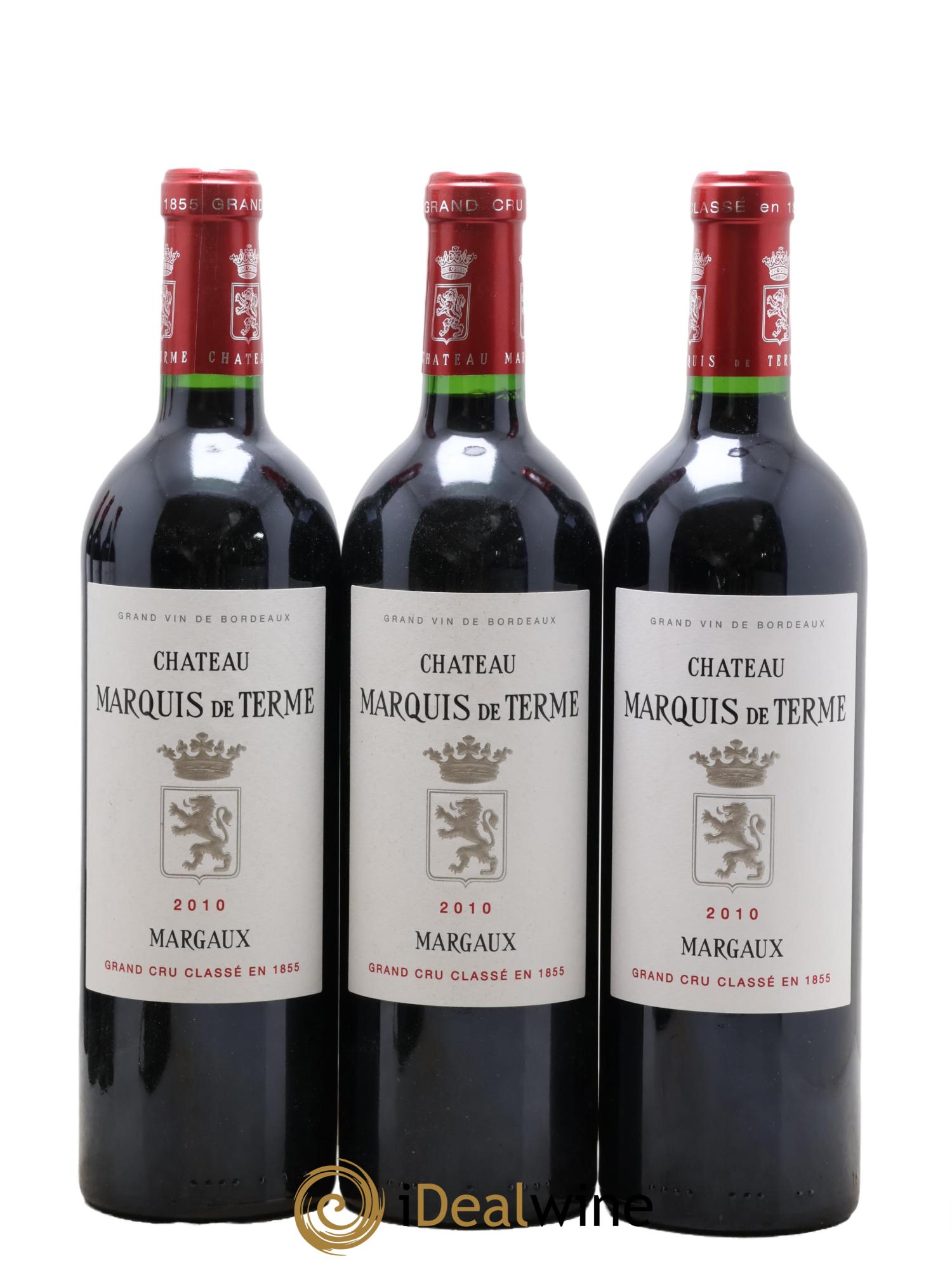 Château Marquis de Terme 4ème Grand Cru Classé  2010 - Posten von 6 Flaschen - 1