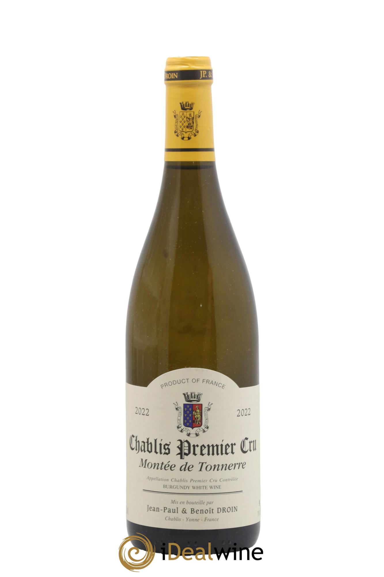 Chablis 1er Cru Montée de Tonnerre Jean-Paul & Benoît Droin (Domaine) 2022 - Lot de 1 bouteille - 0