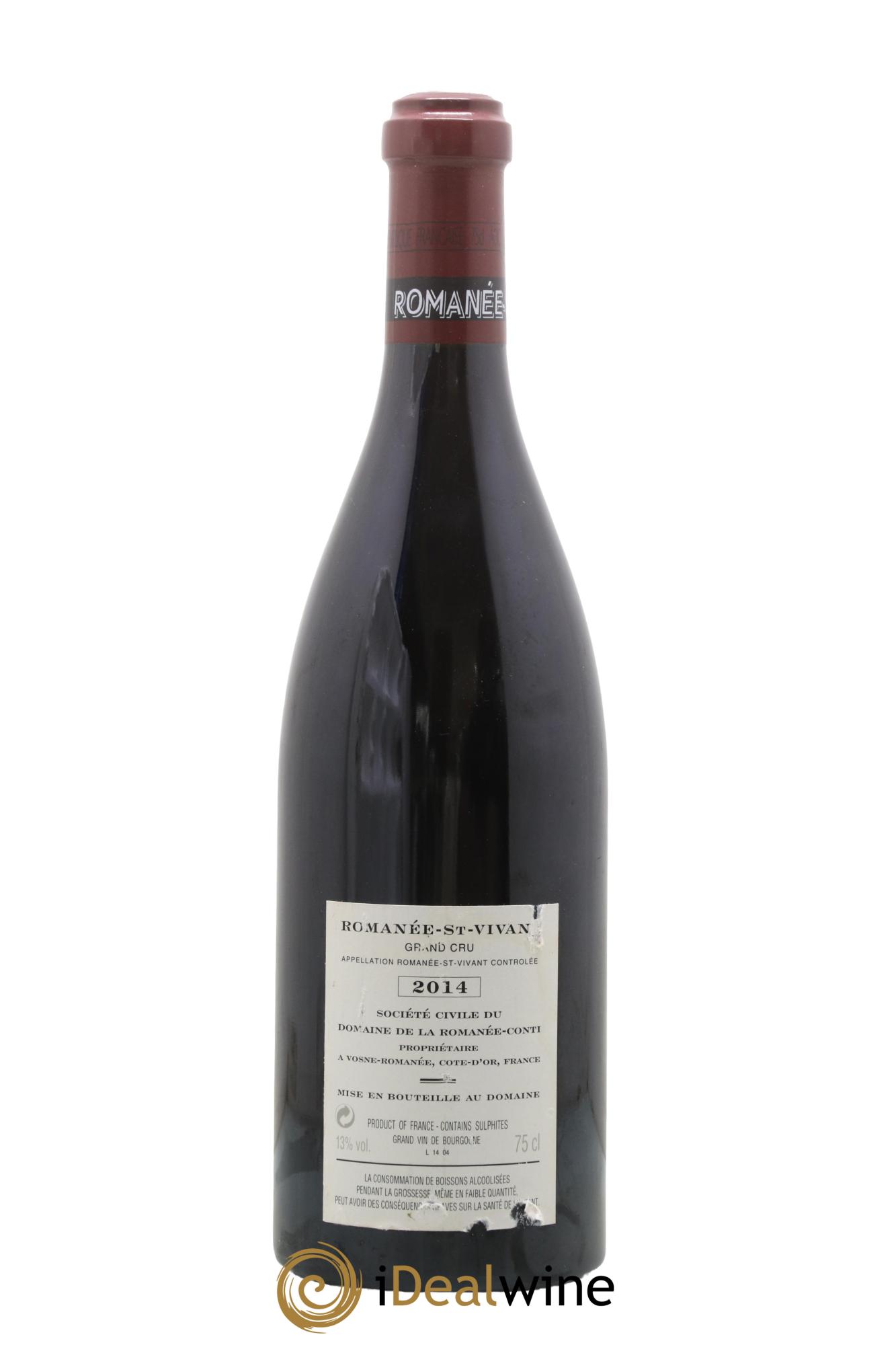 Romanée-Saint-Vivant Grand Cru Domaine de la Romanée-Conti 2014 - Lot de 1 bouteille - 1