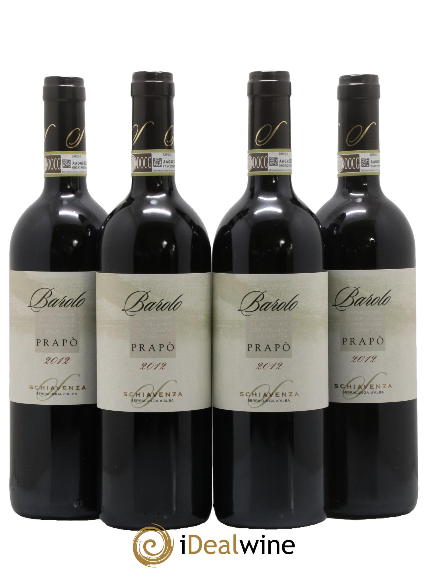 Barolo Prapo Schiavenza 2012 - Lot de 4 bouteilles - 0
