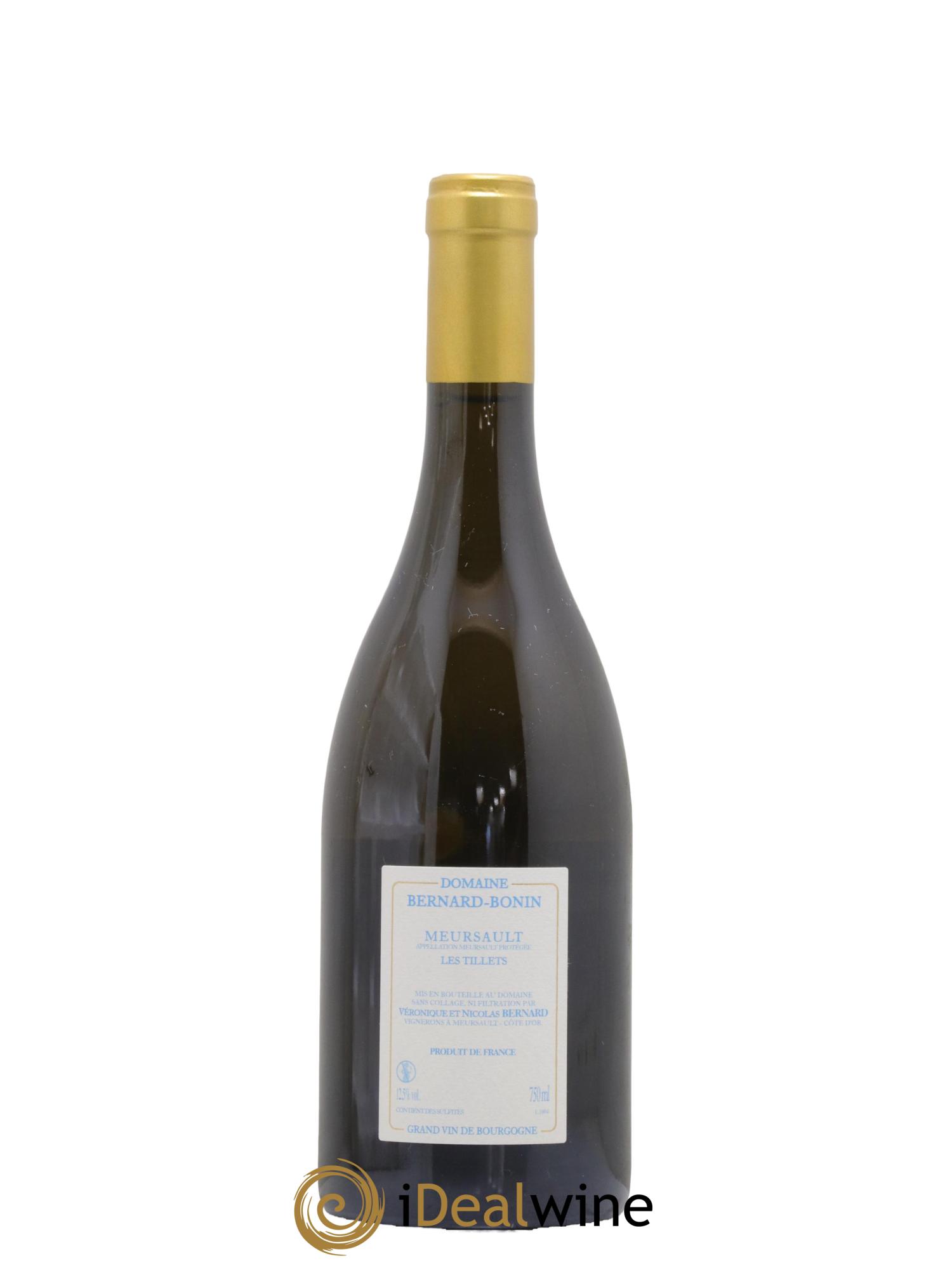 Meursault Les Tillets Bernard Bonin 2018 - Lot de 1 bouteille - 1