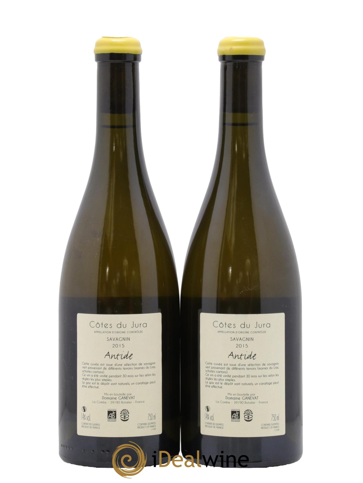 Côtes du Jura Savagnin Antide Jean-François Ganevat (Domaine) 2015 - Lot de 2 bouteilles - 1