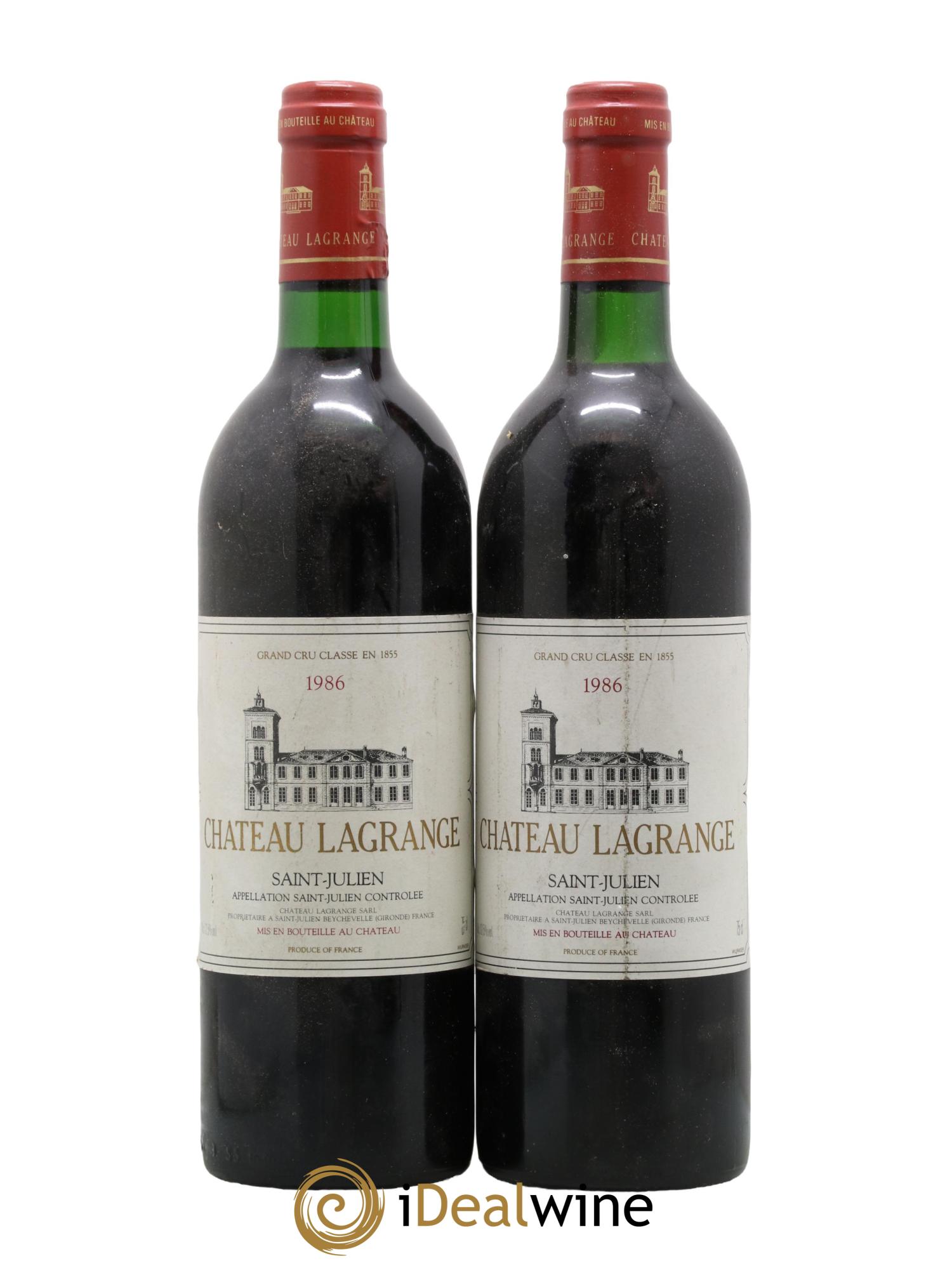 Château Lagrange 3ème Grand Cru Classé 1986 - Lot de 2 bouteilles - 0