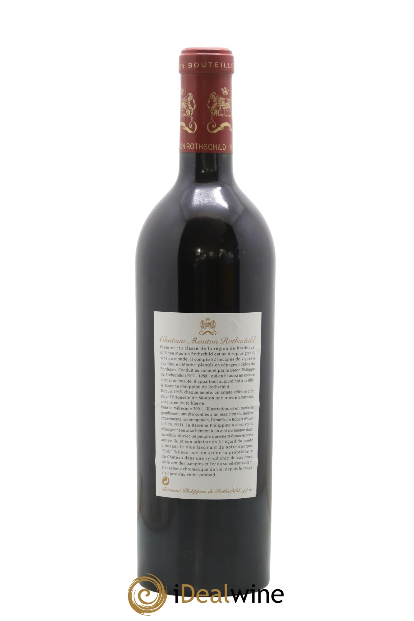 Château Mouton Rothschild 1er Grand Cru Classé 2001 - Lot of 1 bottle - 2
