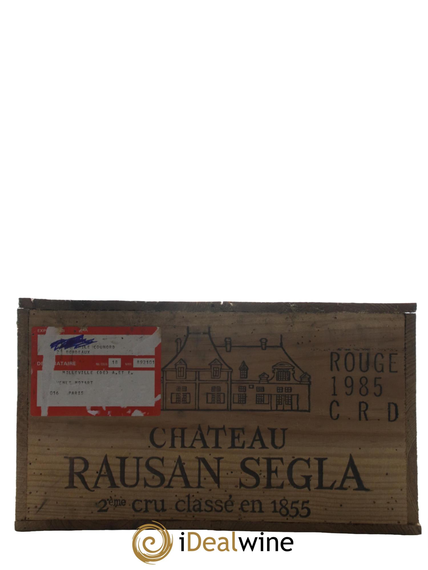 Château Rauzan Ségla Grand Cru Classé 1985 - Lot de 12 bouteilles - 5
