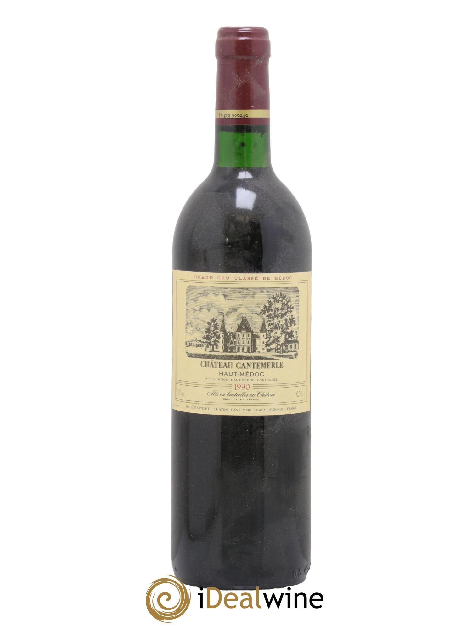 Château Cantemerle 5ème Grand Cru Classé 1990 - Lot de 1 bouteille - 0