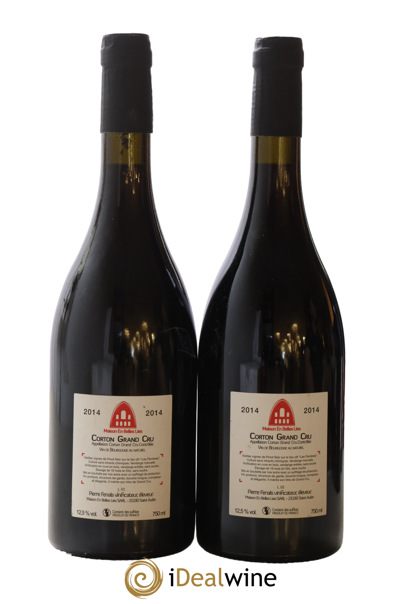 Corton Grand Cru Les Perrières Maison En Belles Lies 2014 - Posten von 2 Flaschen - 1