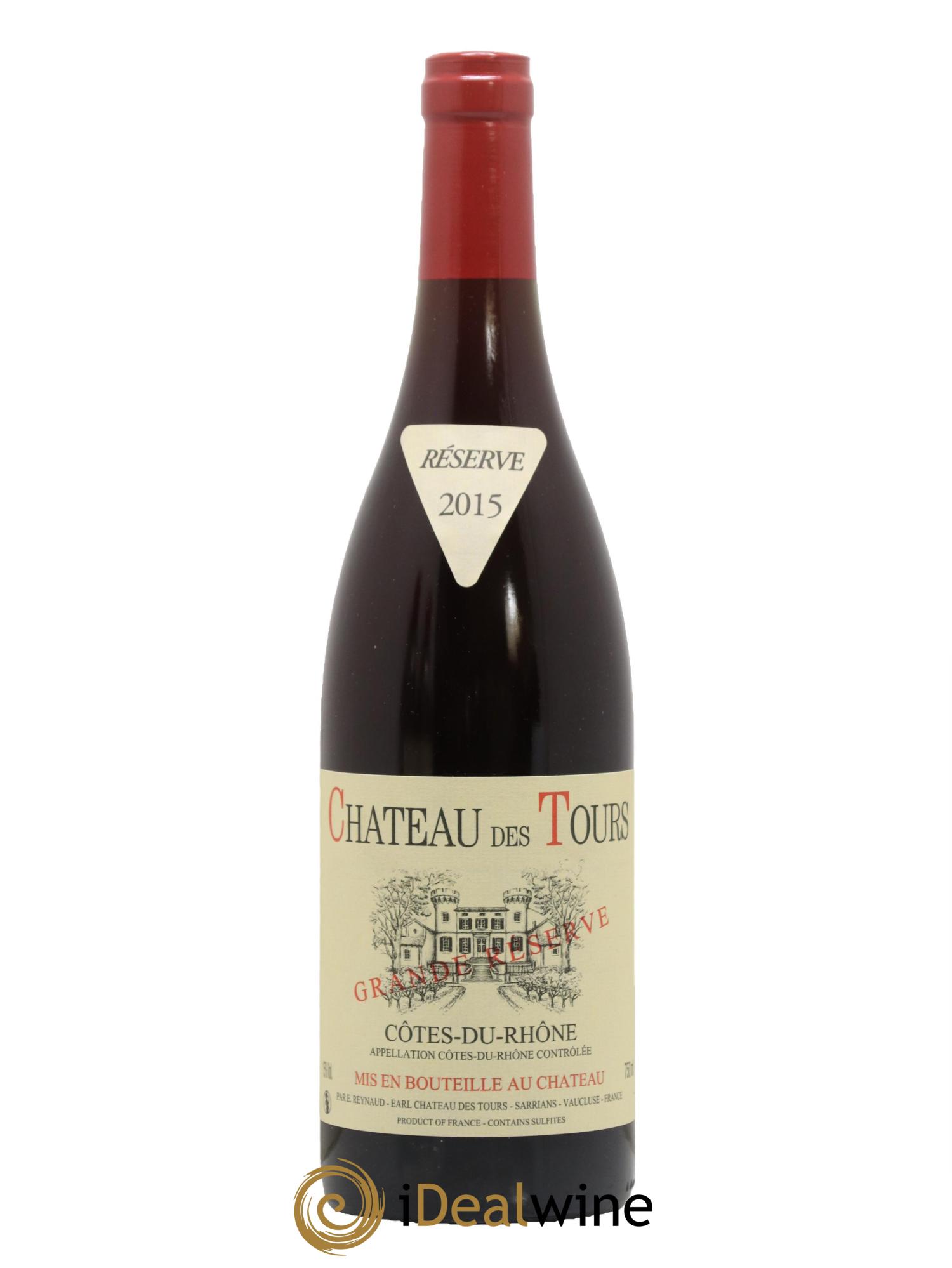 Côtes-du-Rhône Château des Tours Grande Réserve Emmanuel Reynaud 2015 - Lot de 1 bouteille - 0
