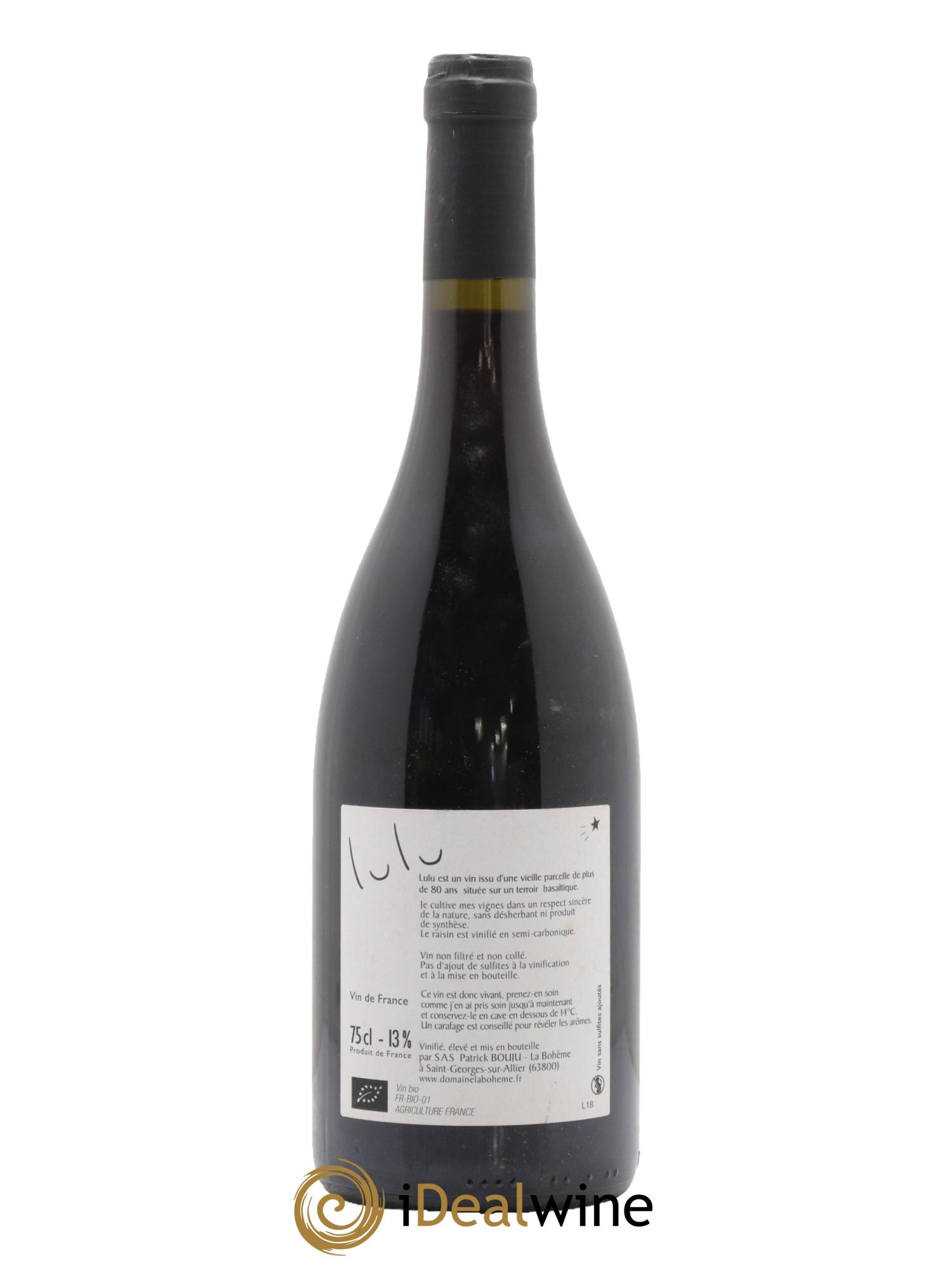 Vin de France Lulu Patrick Bouju - La Bohème 2018 - Lot of 1 bottle - 1