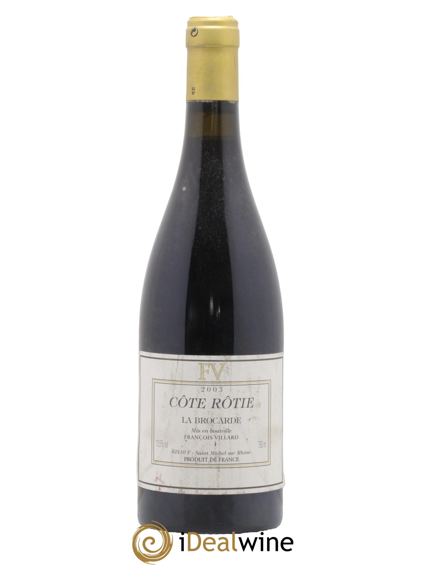 Côte-Rôtie La Brocarde François Villard 2003 - Lot de 1 bouteille - 0