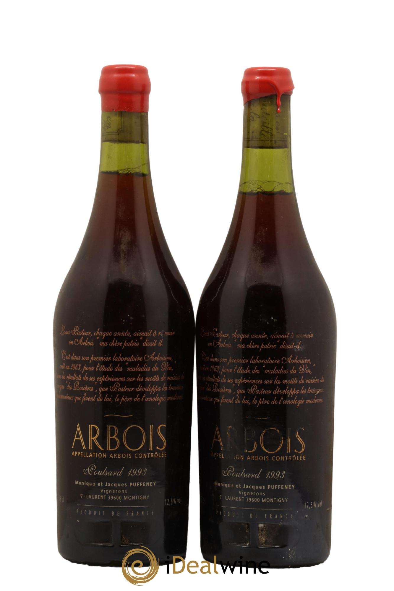 Arbois Poulsard Jacques Puffeney Cuvee Hommage 1993 - Lotto di 2 bottiglie - 1