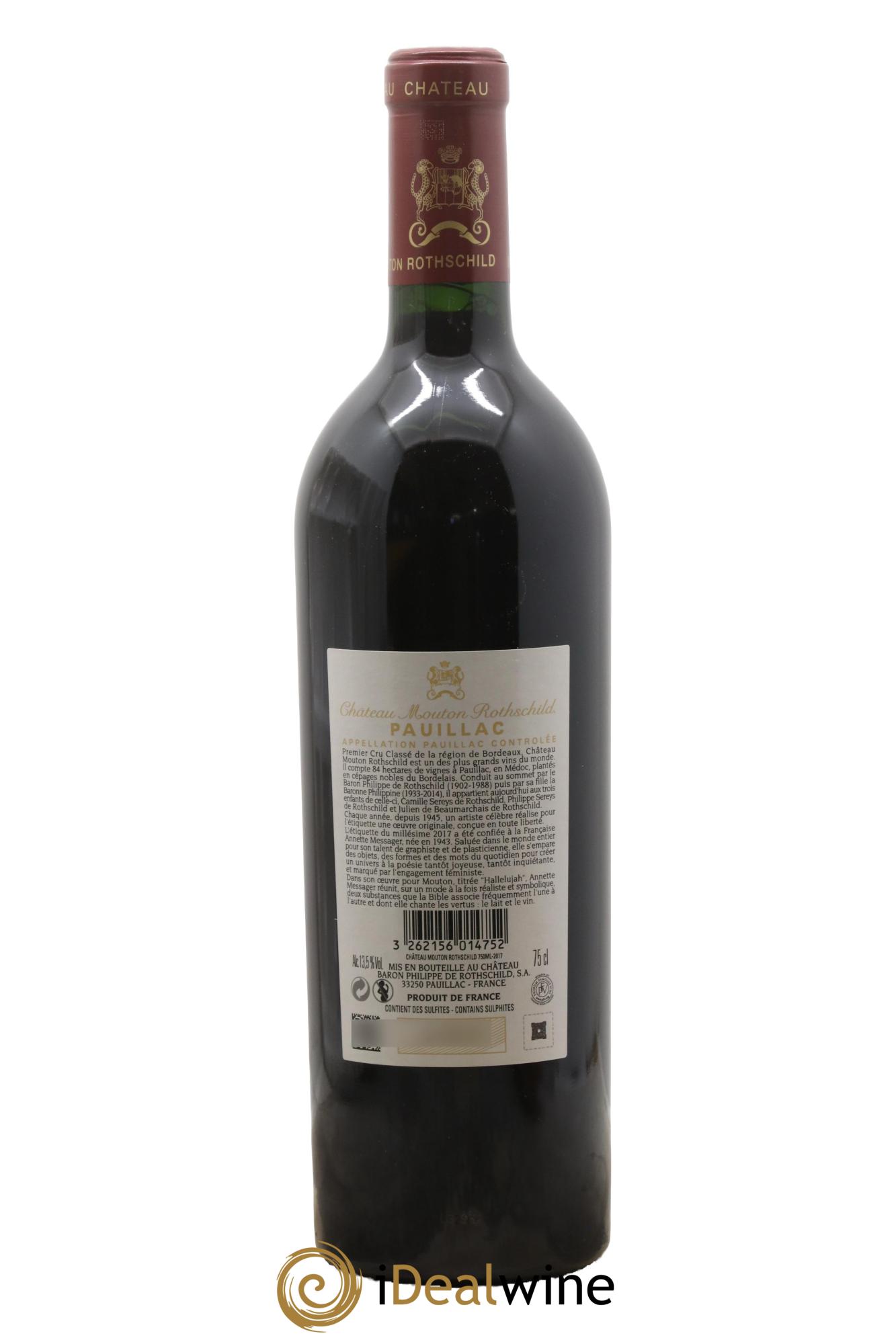 Château Mouton Rothschild 1er Grand Cru Classé 2017 - Posten von 1 Flasche - 1