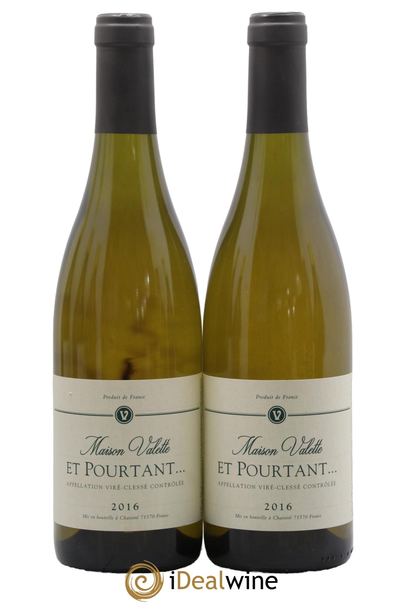 Viré-Clessé Et Pourtant... Valette (Domaine) 2016 - Lot of 2 bottles - 0