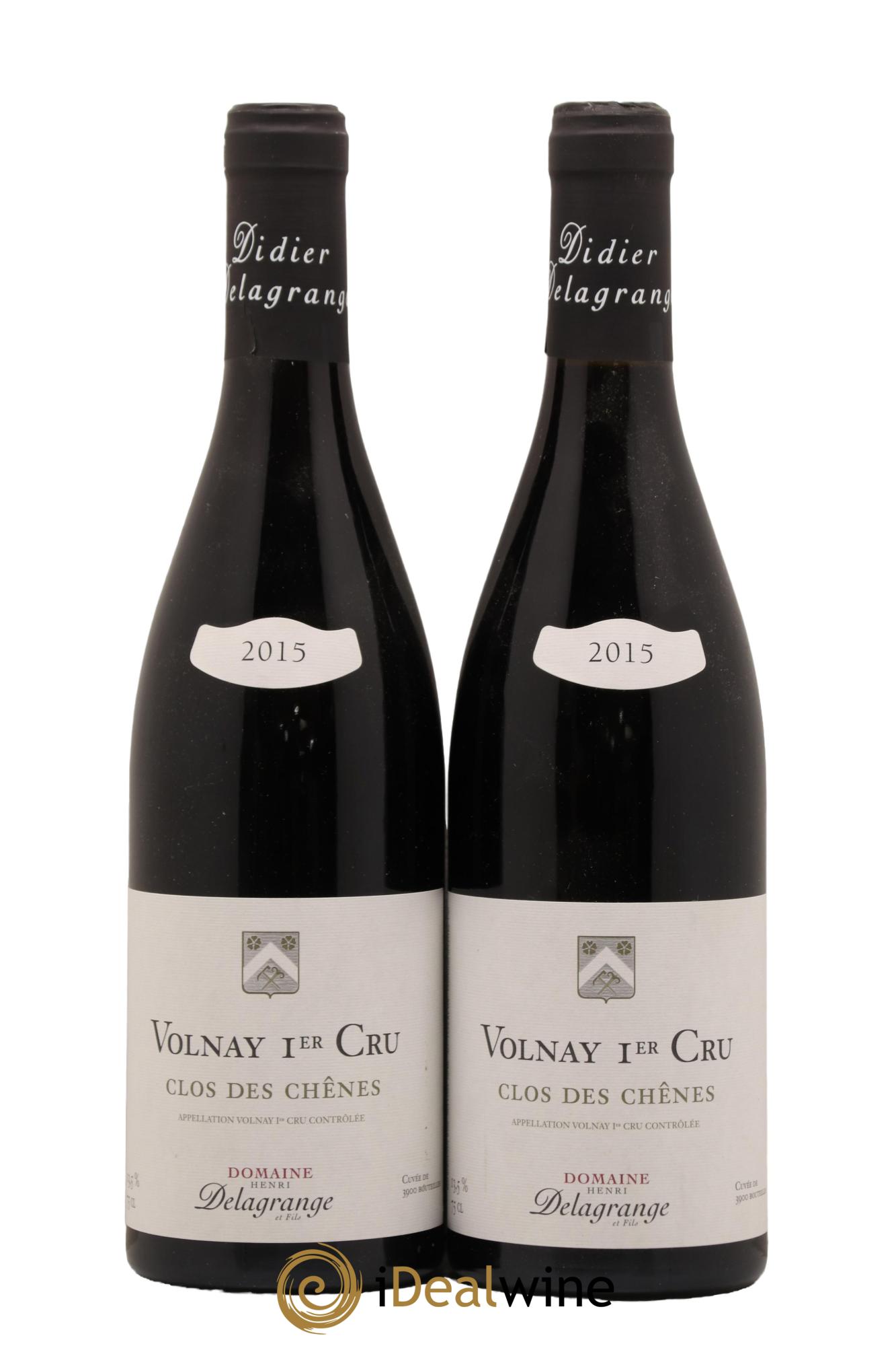 Volnay 1er Cru Clos Des Chenes Domaine Henri Delagrange 2015 - Lot de 2 bouteilles - 0