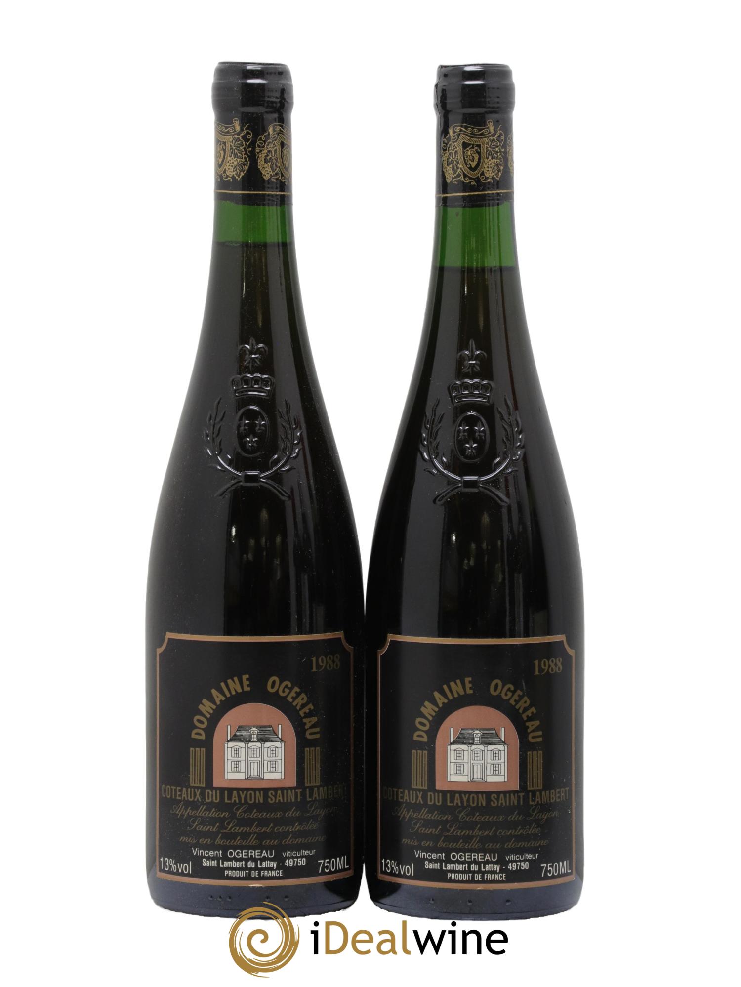 Coteaux du Layon Saint-Lambert Domaine Ogeron 1988 - Posten von 2 Flaschen - 0