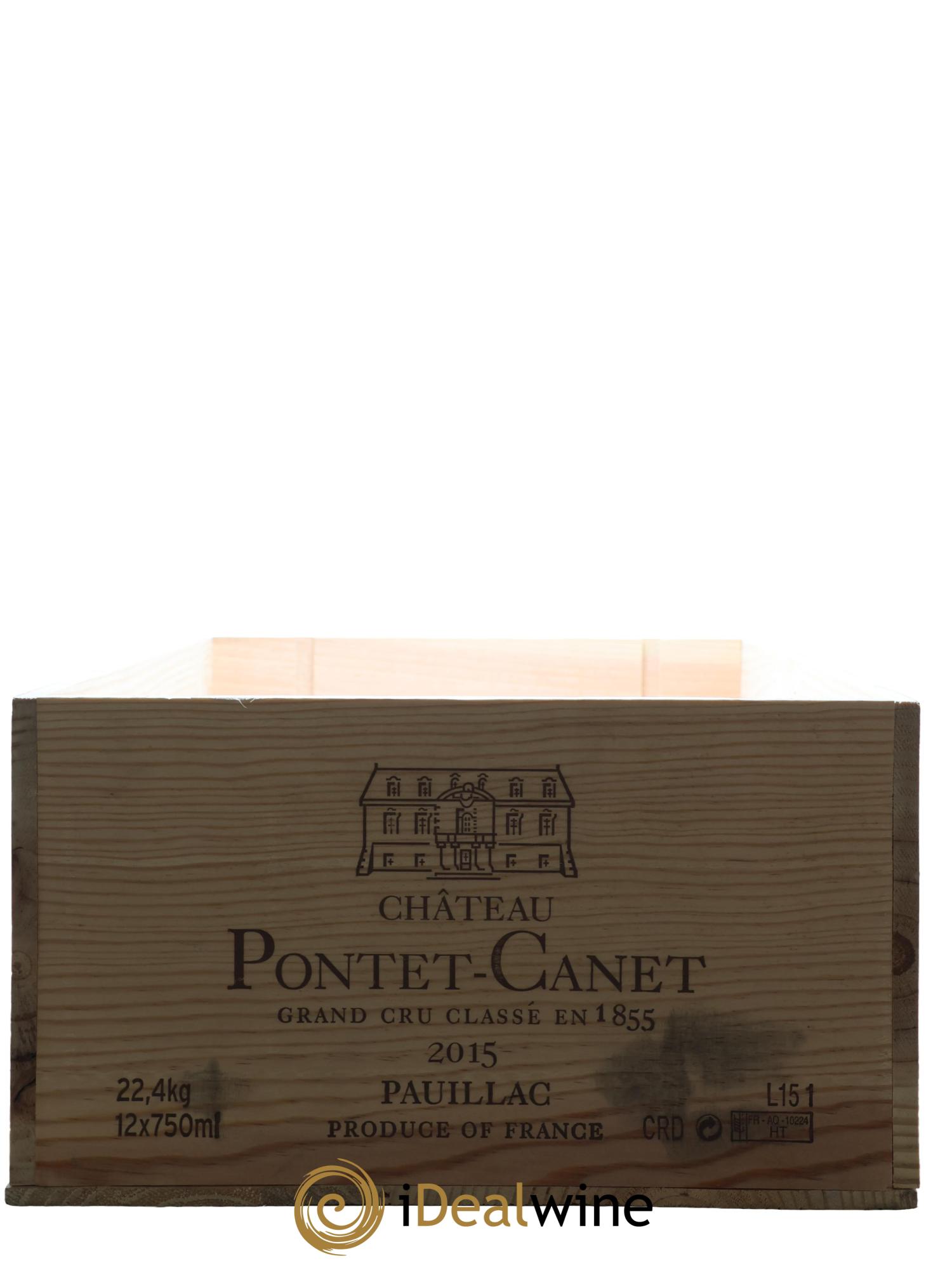Château Pontet Canet 5ème Grand Cru Classé 2015 - Lot de 12 bouteilles - 1