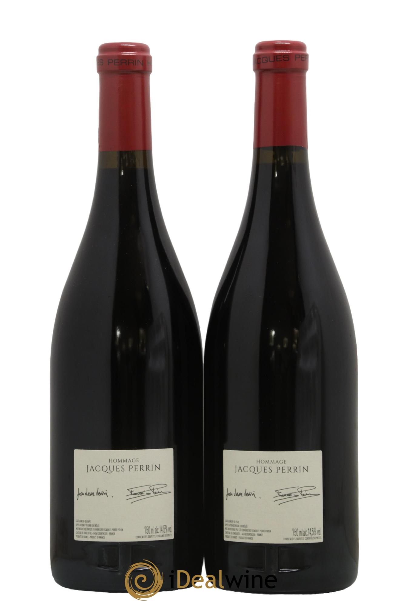 Châteauneuf-du-Pape Château de Beaucastel Hommage à Jacques Perrin Famille Perrin 2017 - Lot of 2 bottles - 1