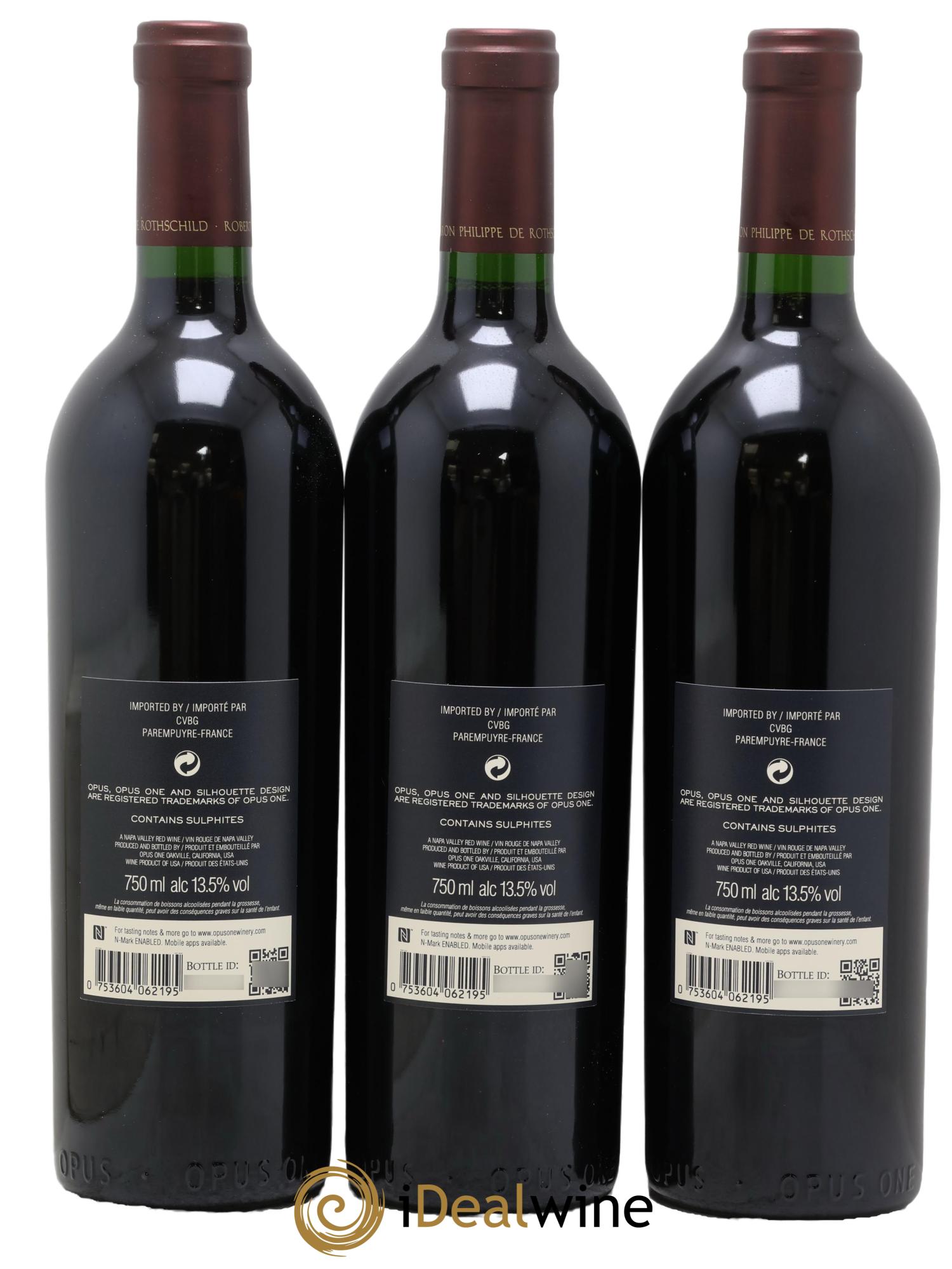 Napa Valley Opus One Robert Mondavi 2019 - Lotto di 3 bottiglie - 1