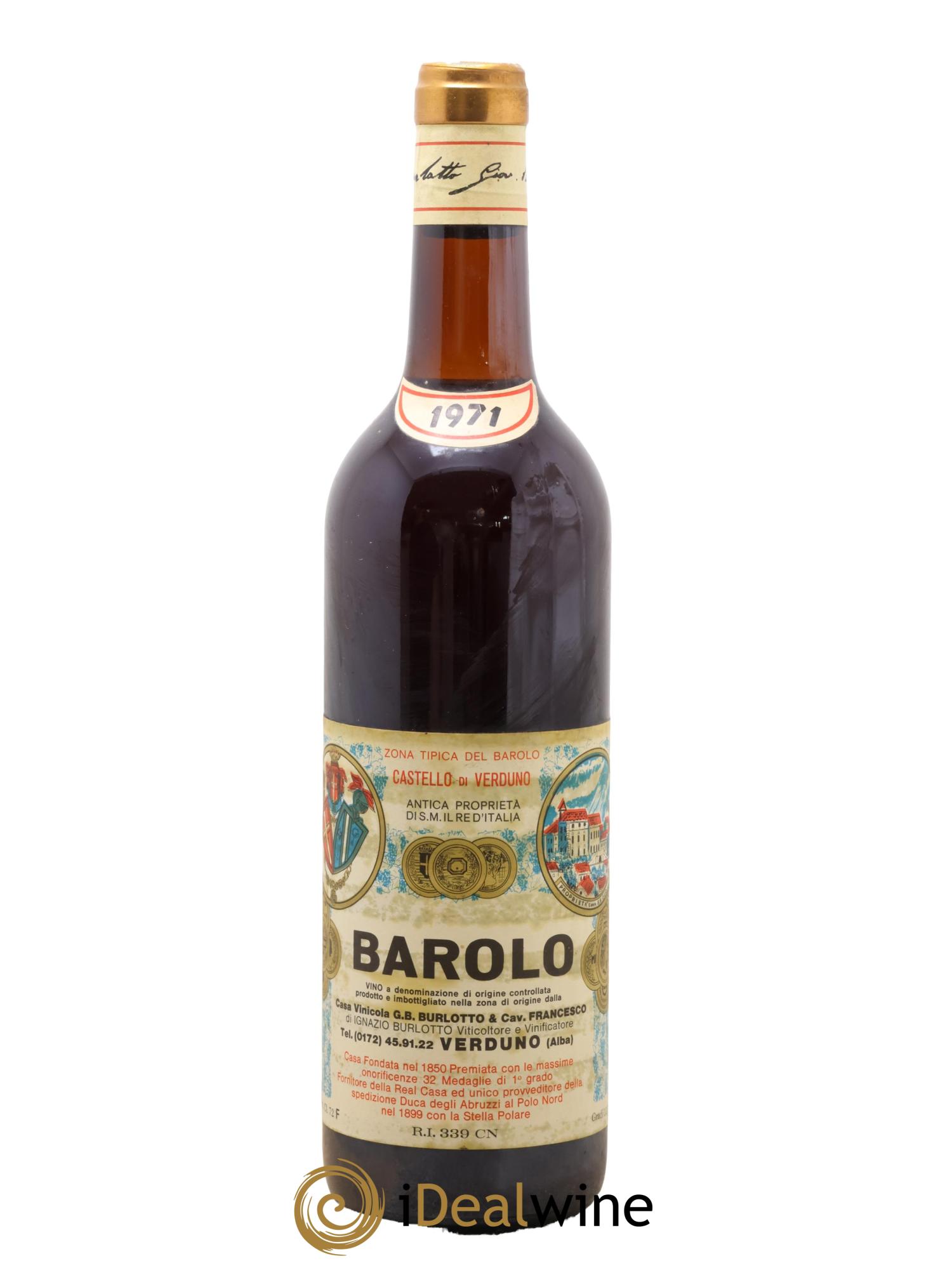 Barolo DOCG Comm. Giovan Battista Burlotto 1971 - Lotto di 1 bottiglia - 0