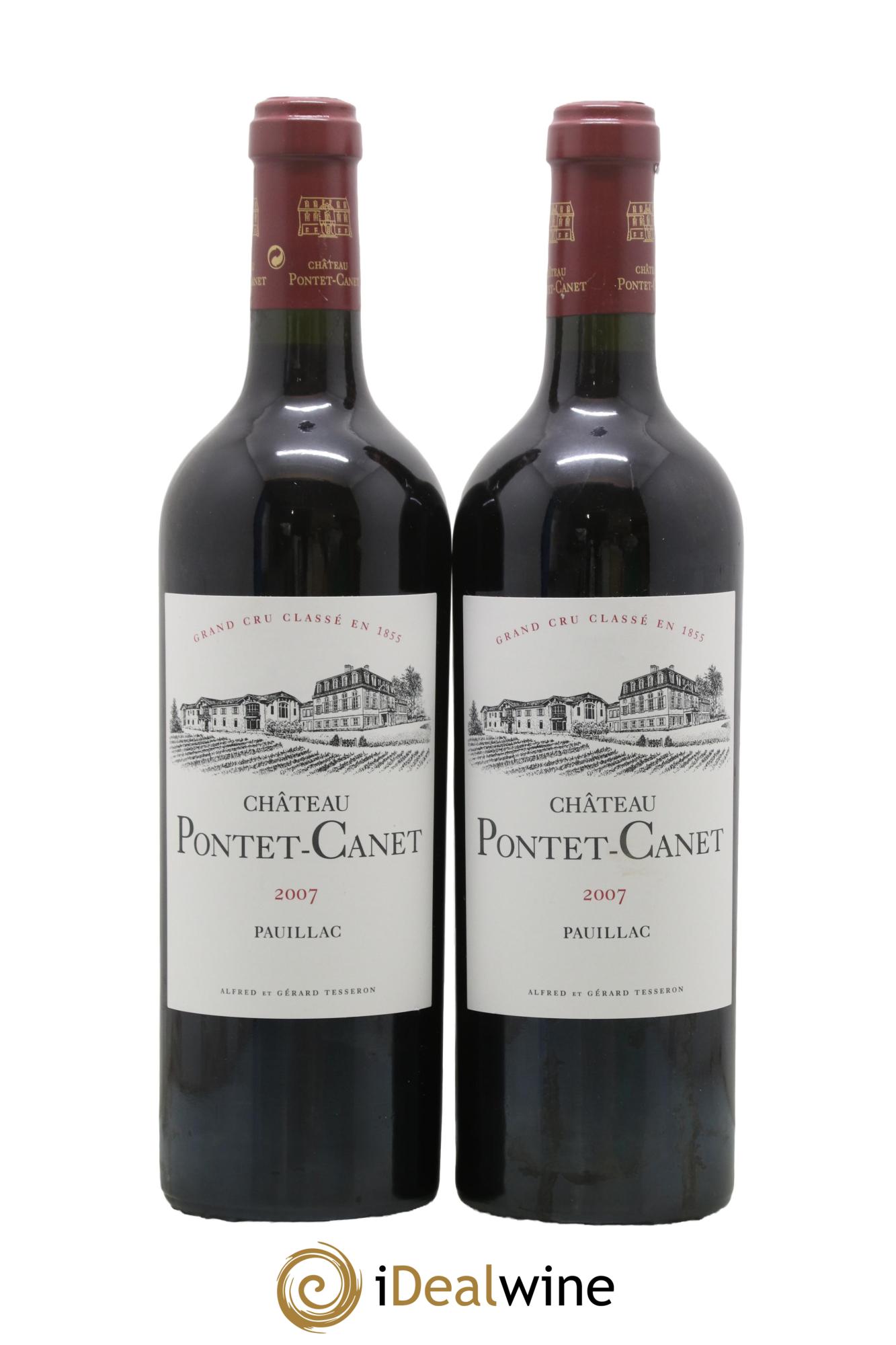 Château Pontet Canet 5ème Grand Cru Classé 2007 - Posten von 2 Flaschen - 0
