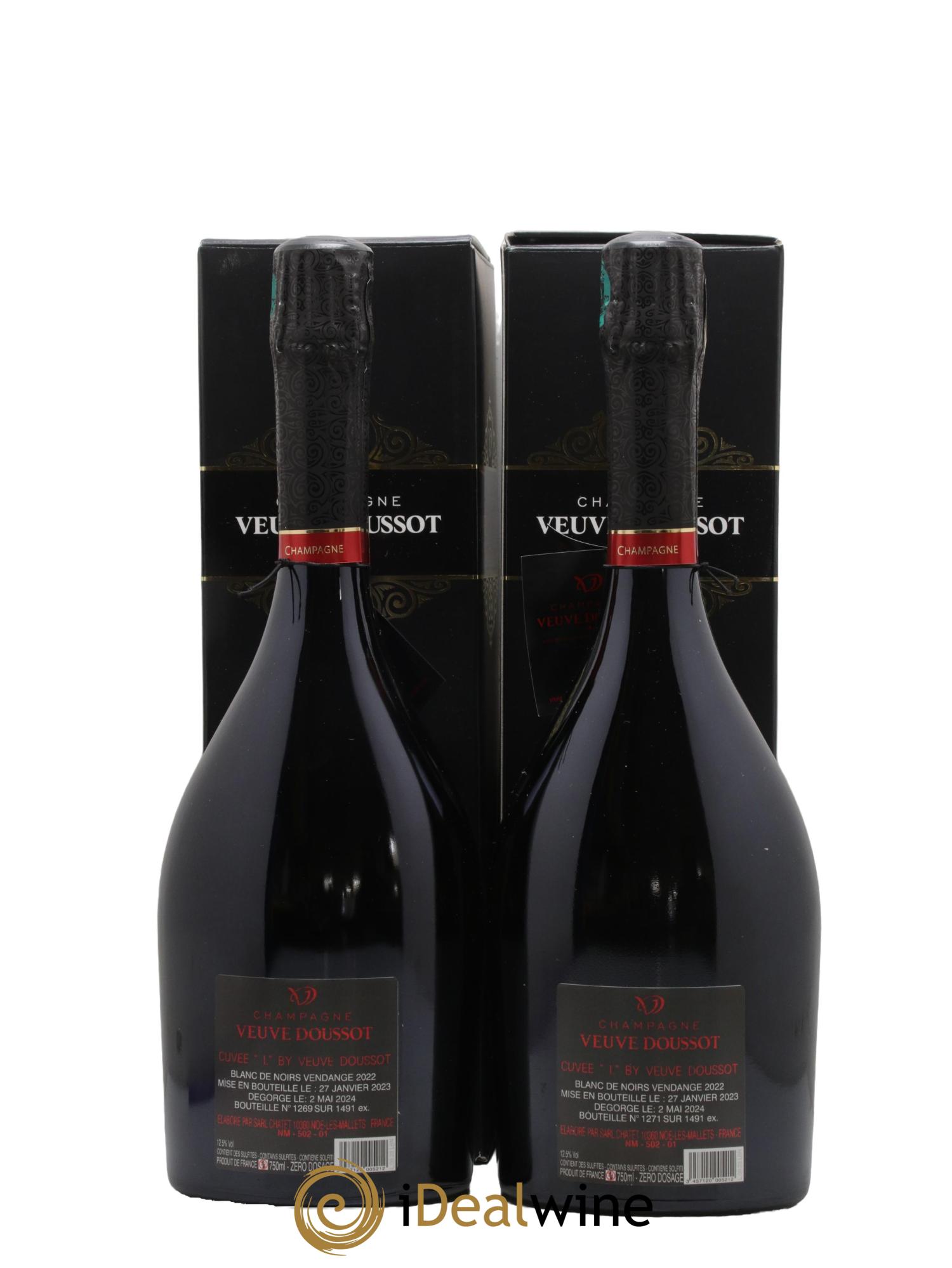 Champagne Blanc de Noirs Cuvée L by VD Veuve Doussot - Lot de 2 bouteilles - 1