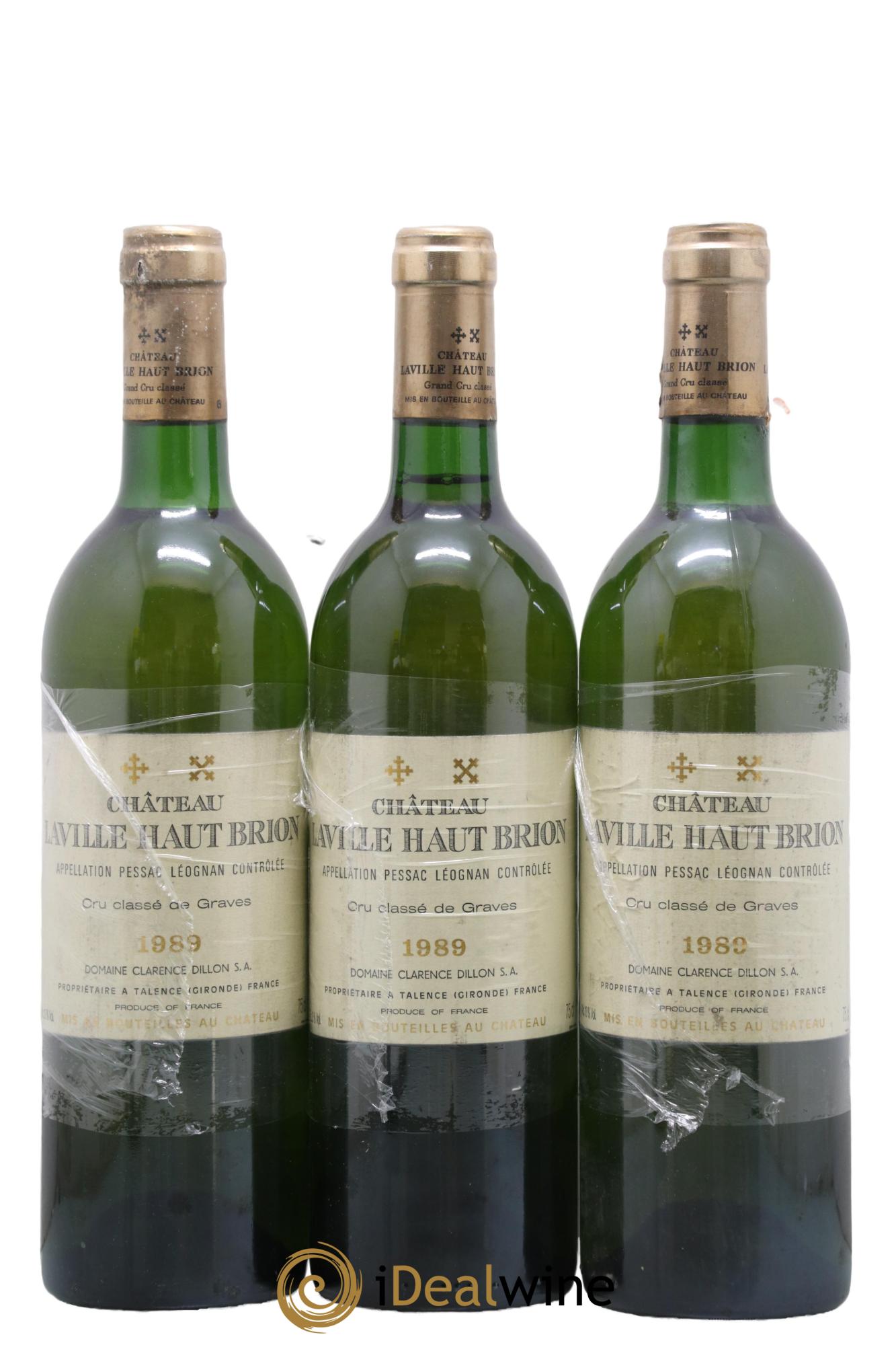 Château Laville Haut-Brion Cru Classé de Graves 1989 - Lot de 3 bouteilles - 0