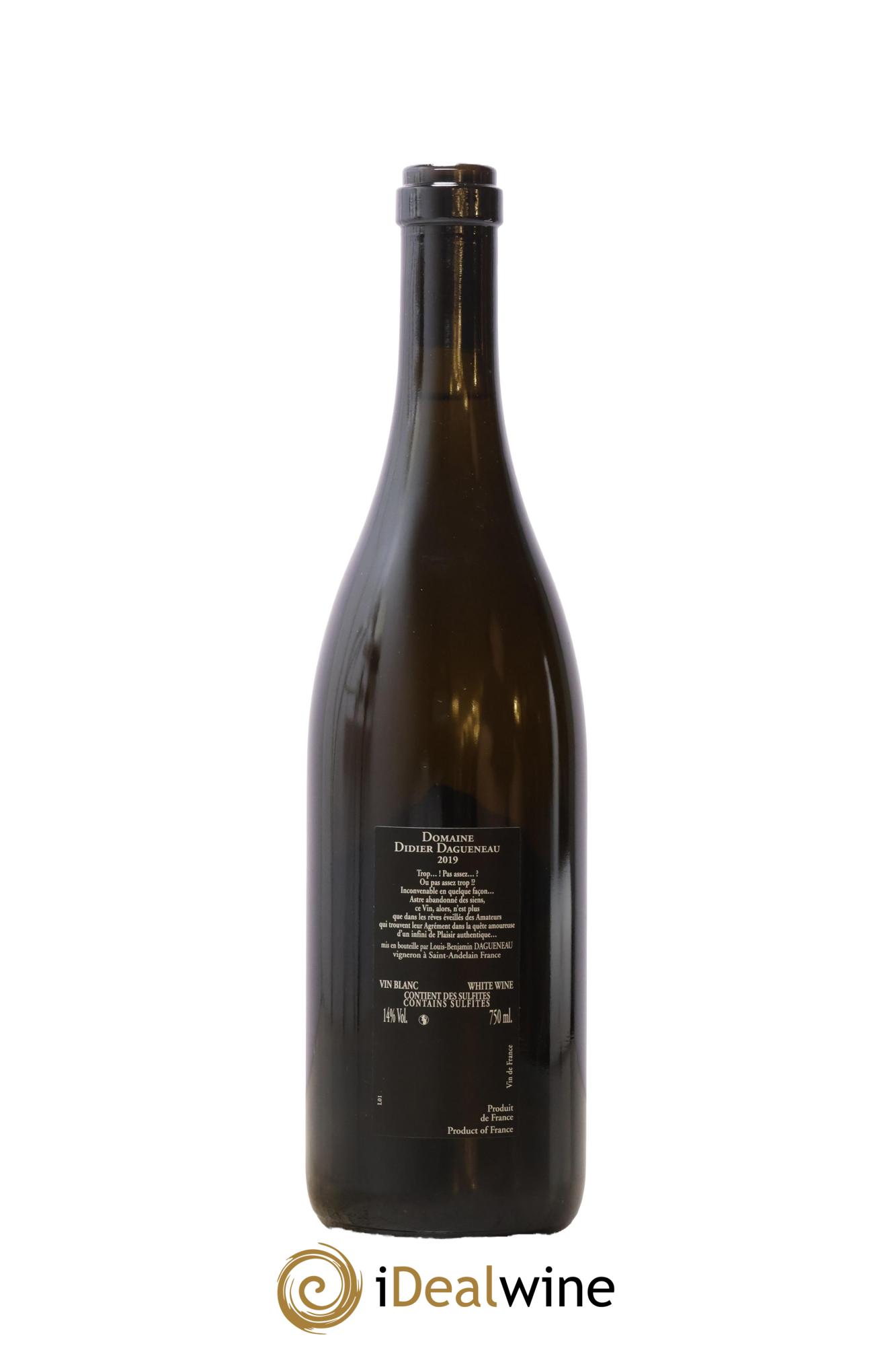 Vin de France (anciennement Pouilly-Fumé) Silex Dagueneau (Domaine Didier - Louis-Benjamin)  2019 - Lot de 1 bouteille - 1