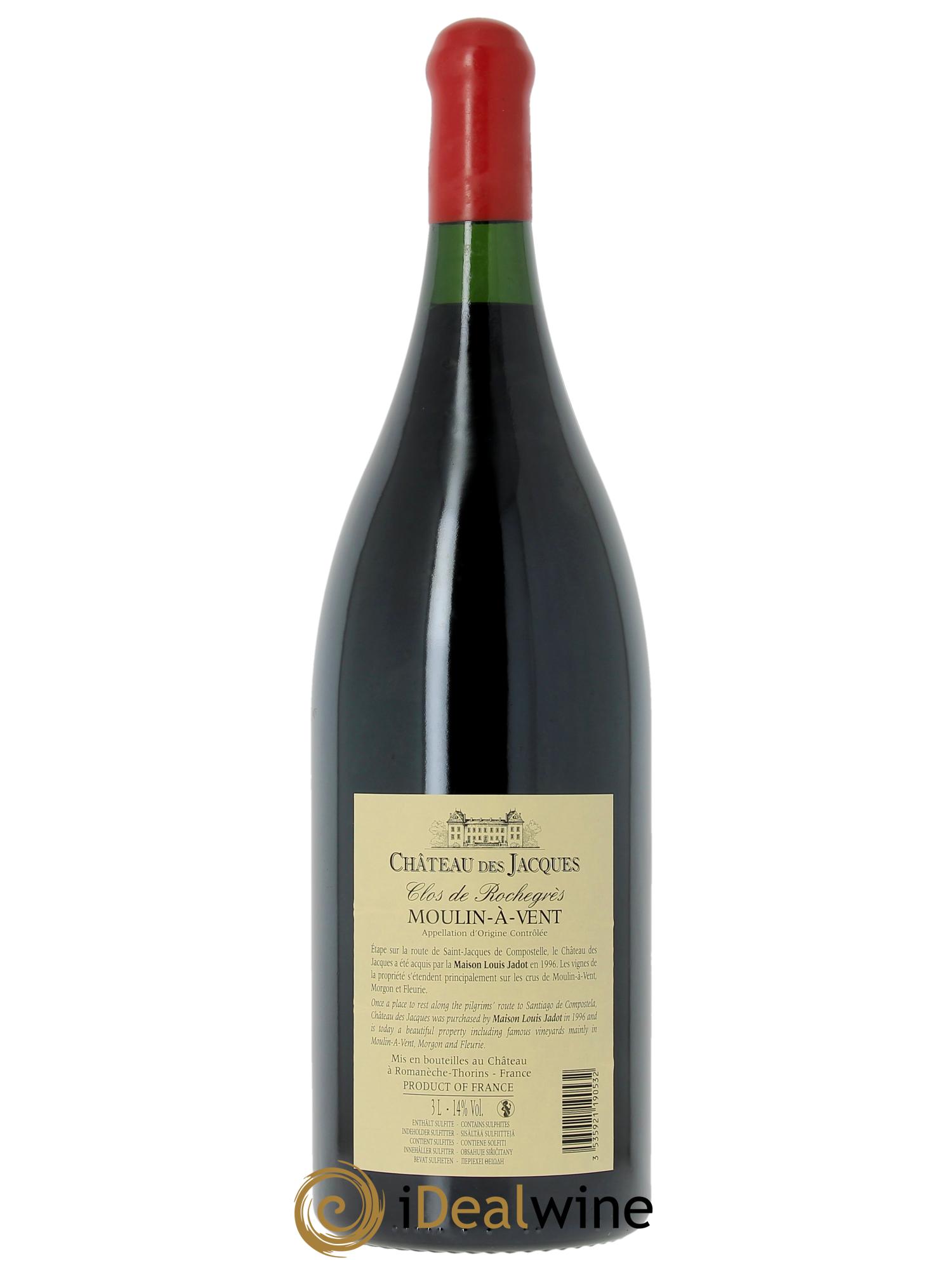 Moulin à Vent Clos de Rochegrès Château des Jacques 2017 - Posten von 1 Jeroboam - 1
