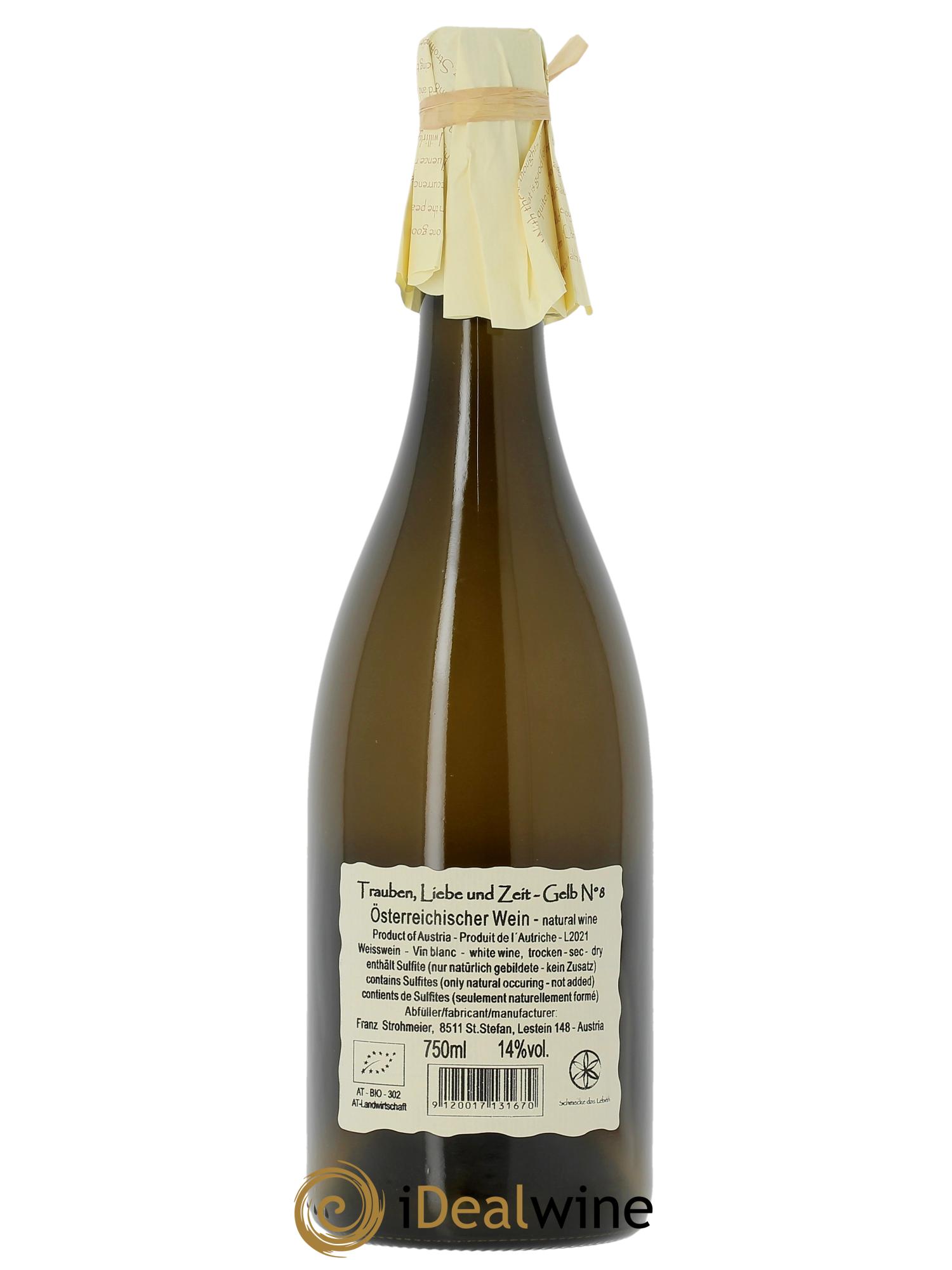 Weinland Österreich Autriche Franz Strohmeier TLZ Gelb Nr.8  2021 - Lot de 1 bouteille - 1
