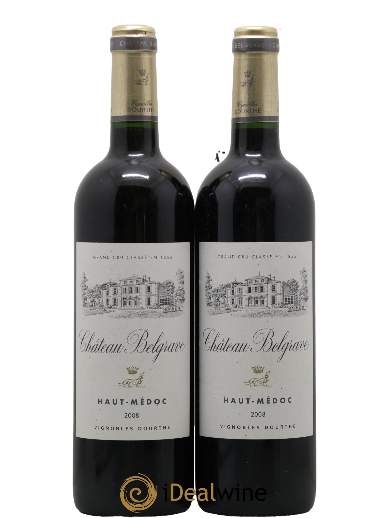 Château Belgrave 5ème Grand Cru Classé 2008 - Lot de 2 bouteilles - 0