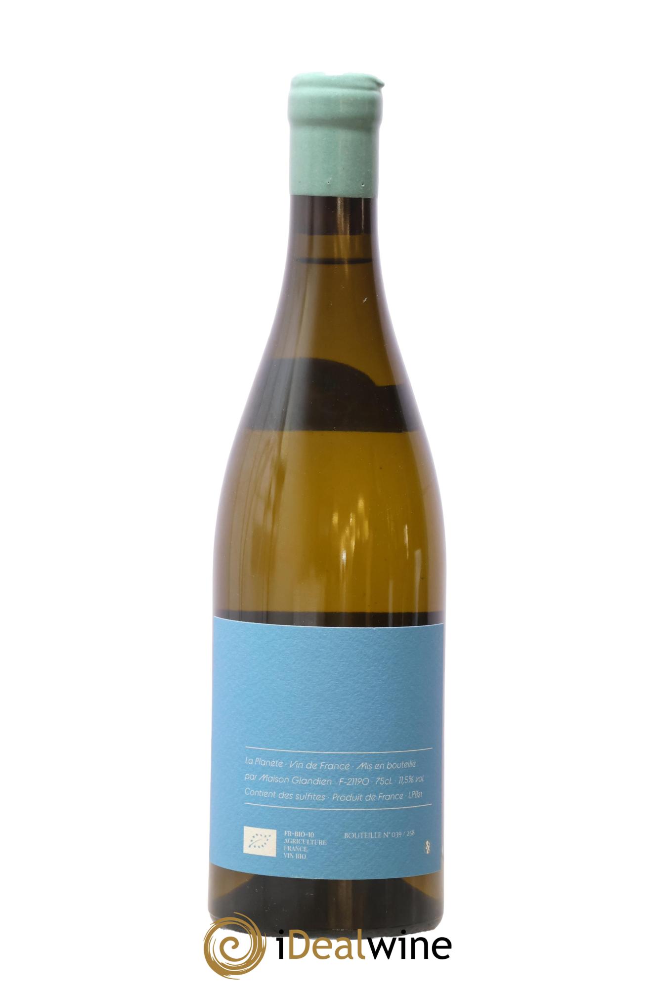 Vin de France La Planète Blanc L'Origine Maison Glandien 2021 - Lot de 1 bouteille - 1