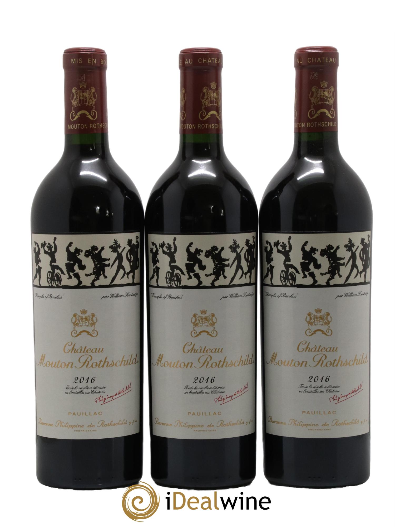 Château Mouton Rothschild 1er Grand Cru Classé 2016 - Lot de 6 bouteilles - 1