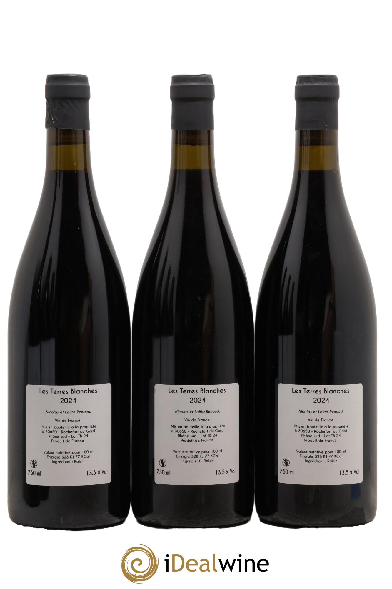 Vin de France Les Terres Blanches Vieilles vignes Clos des Grillons 2024 - Lot of 3 bottles - 1