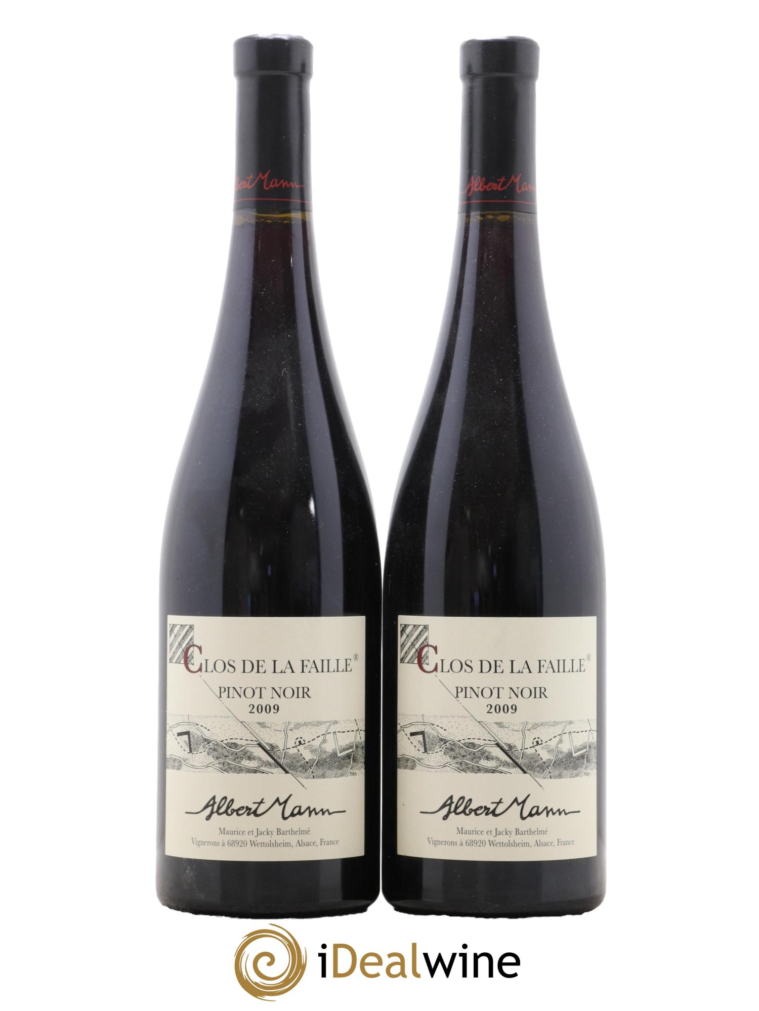 Alsace Pinot Noir Clos de la Faille Albert Mann 2009 - Lot de 2 bouteilles - 0