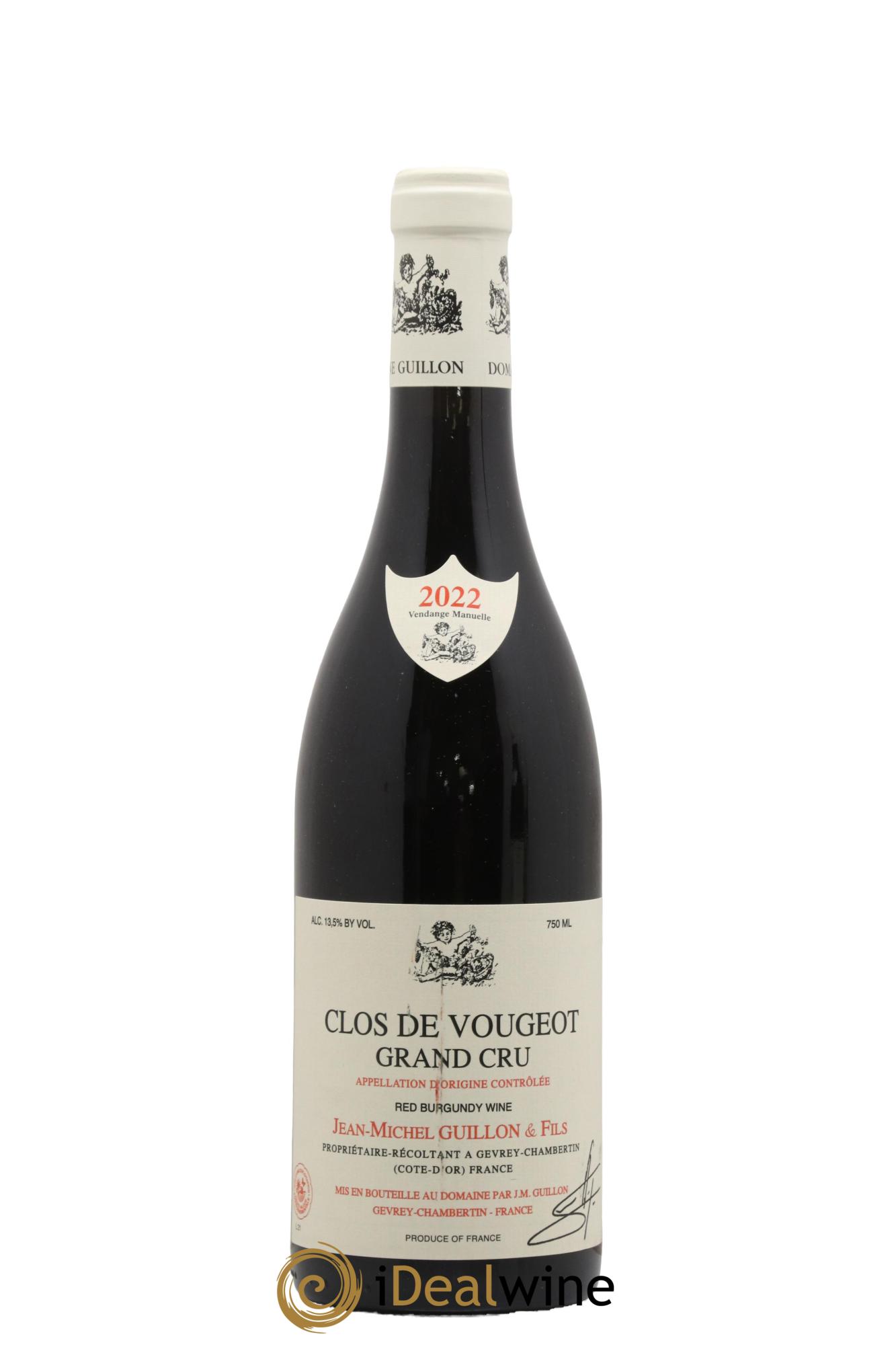Clos de Vougeot Grand Cru Jean-Michel Guillon Domaine J. M. Guillon Et Fils 2022 - Posten von 1 Flasche - 0