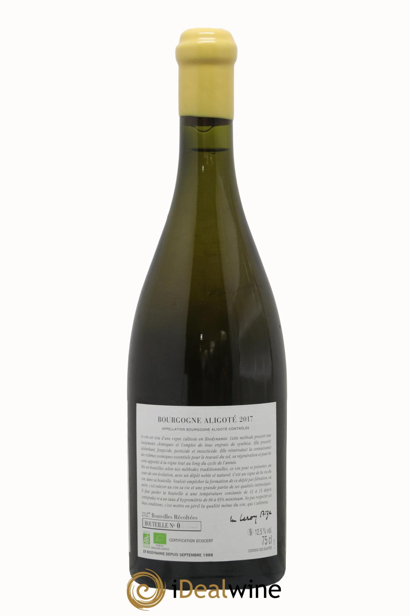 Bourgogne Aligoté Sous Chatelet d'Auvenay (Domaine) 2017 - Lot de 1 bouteille - 1